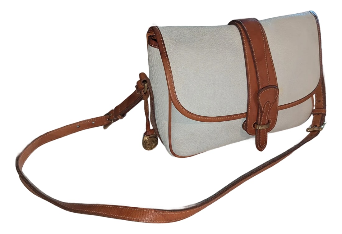 Original Dooney and Burke Equestrian Shoulder Bag: The equestrian large shoulder bag, the classic Dooney and Burke. Condition: Alterations: Original Condition Unaltered Imperfections: Some Imperfections Condition Notes: Some pen marks on interior