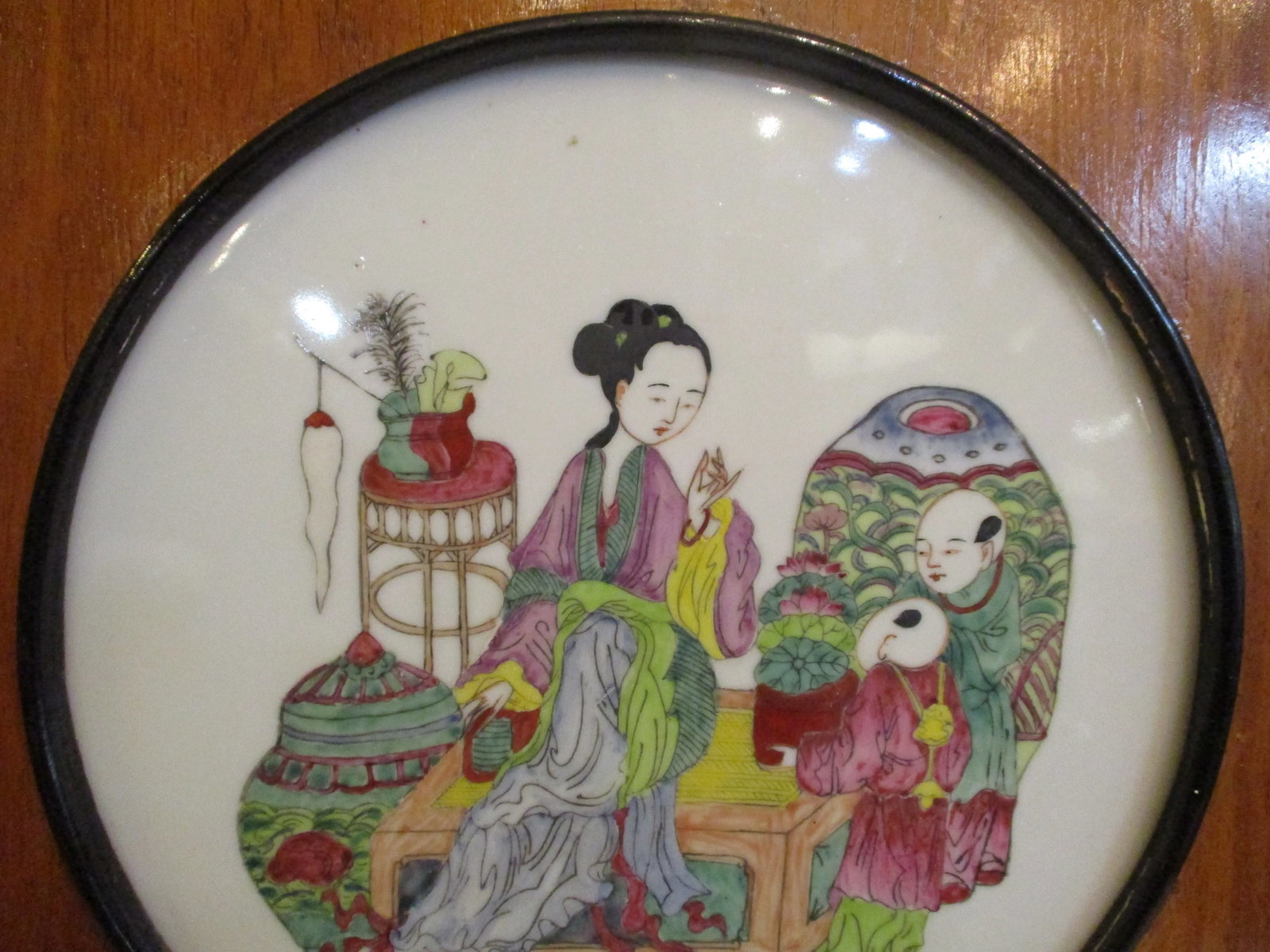 Chinese Porcelain Panel Mid -Century - 3