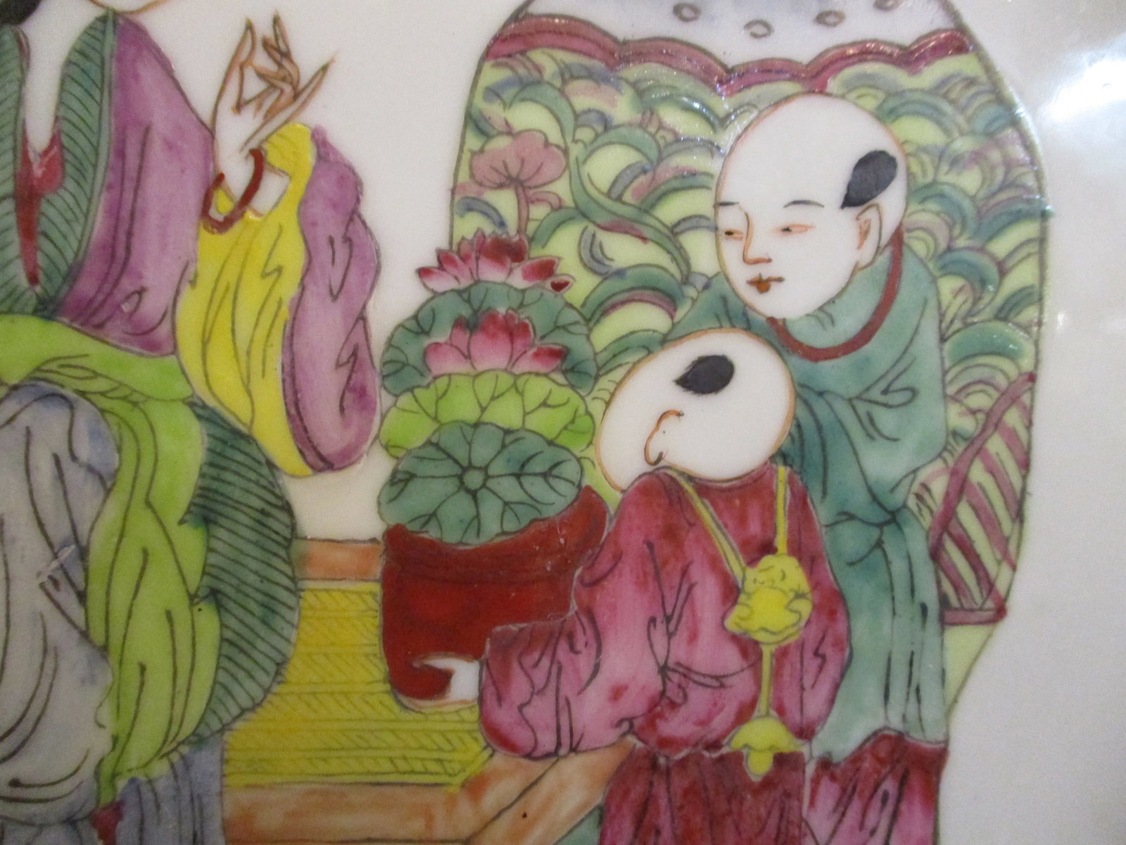 Chinese Porcelain Panel Mid -Century - 4