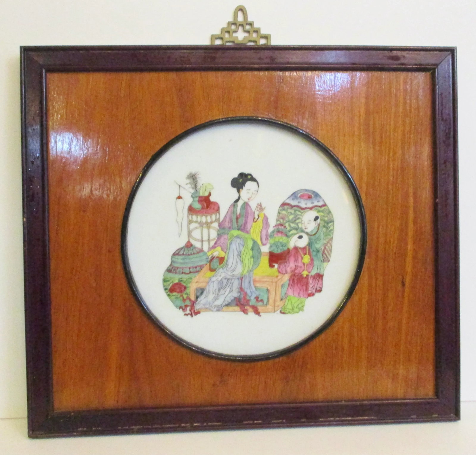 Chinese Porcelain Panel Mid -Century - 6