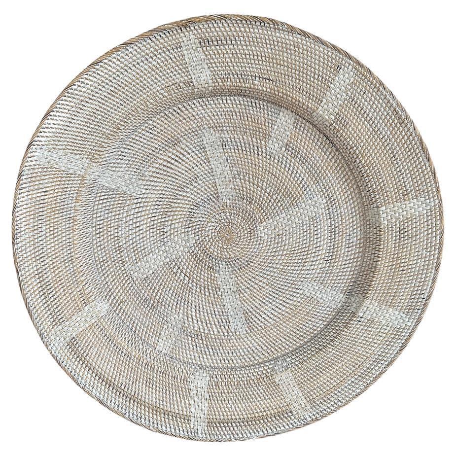 Andrianna Shamaris Oversized Hand Woven Rattan Platter - 2