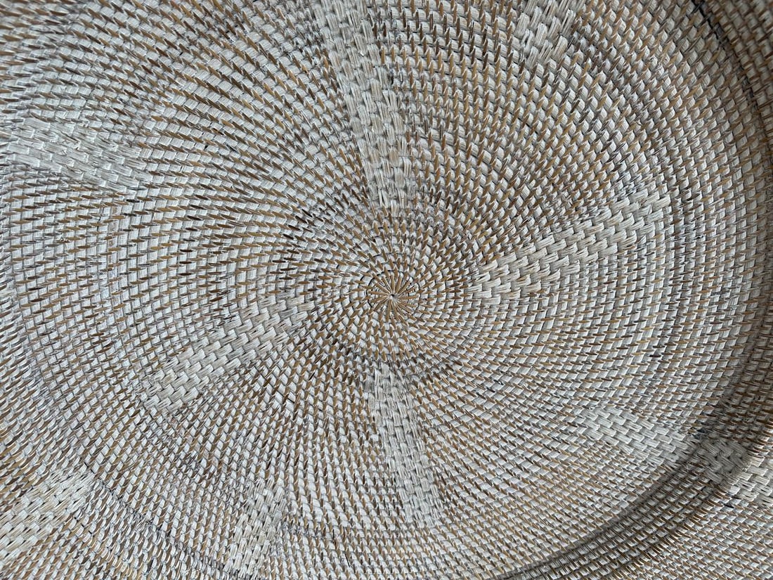 Andrianna Shamaris Oversized Hand Woven Rattan Platter - 3