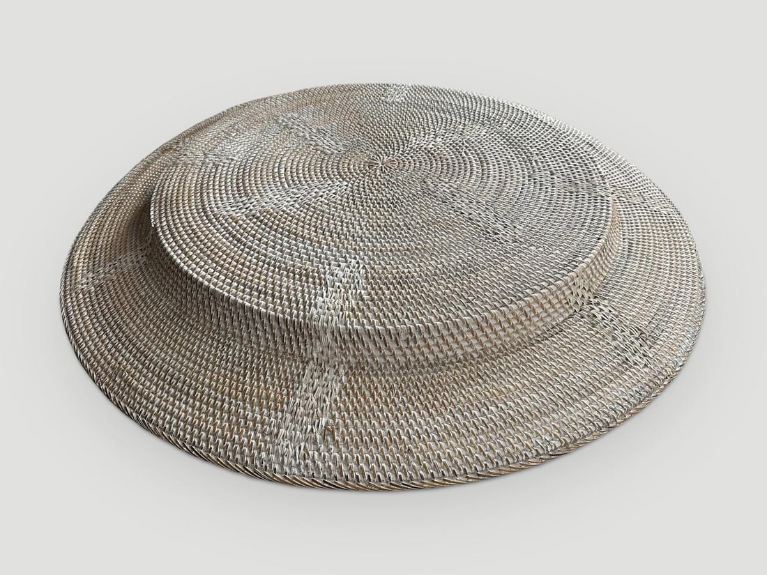 Andrianna Shamaris Oversized Hand Woven Rattan Platter - 5