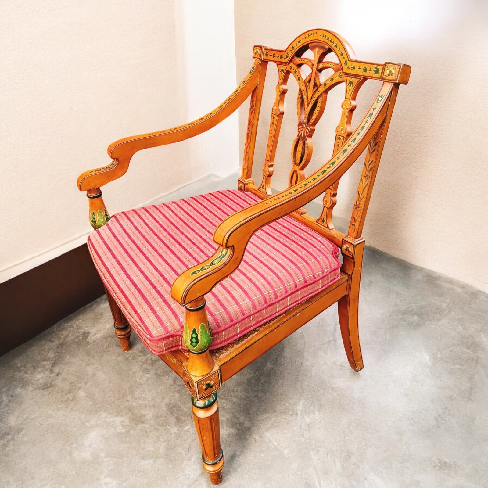 1950s A Touch of Neoclassical Elegance: Pair of English Adam Style Armchairs - 6