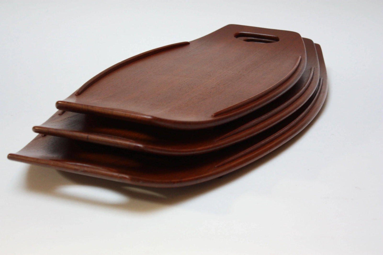 Nest Staved Teak Serving Trays by Jens Quistgaard for Dansk - Set of 3 - 2