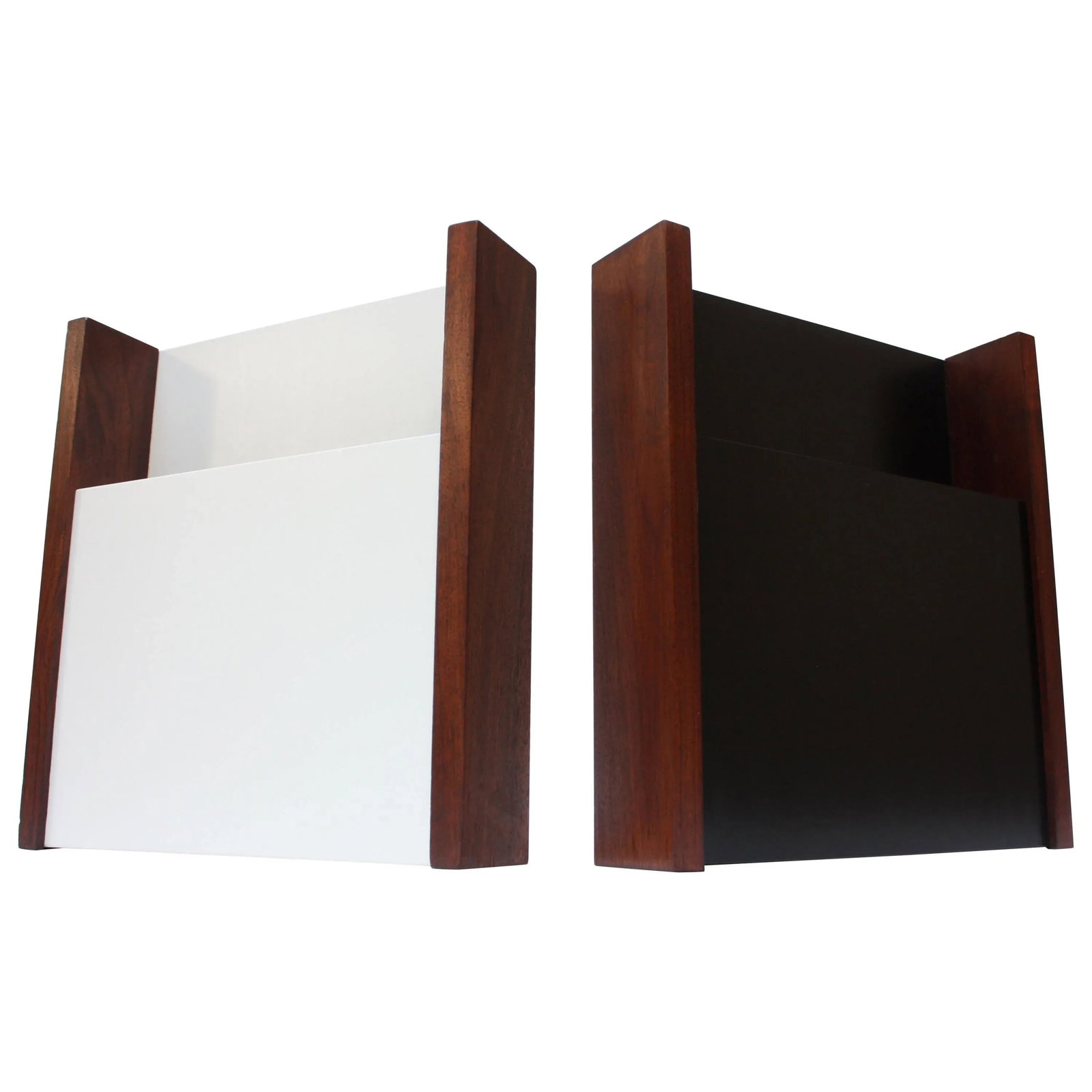 Peter Pepper Black and White Wall-Mounted Magazine Holders - A Pair - 13