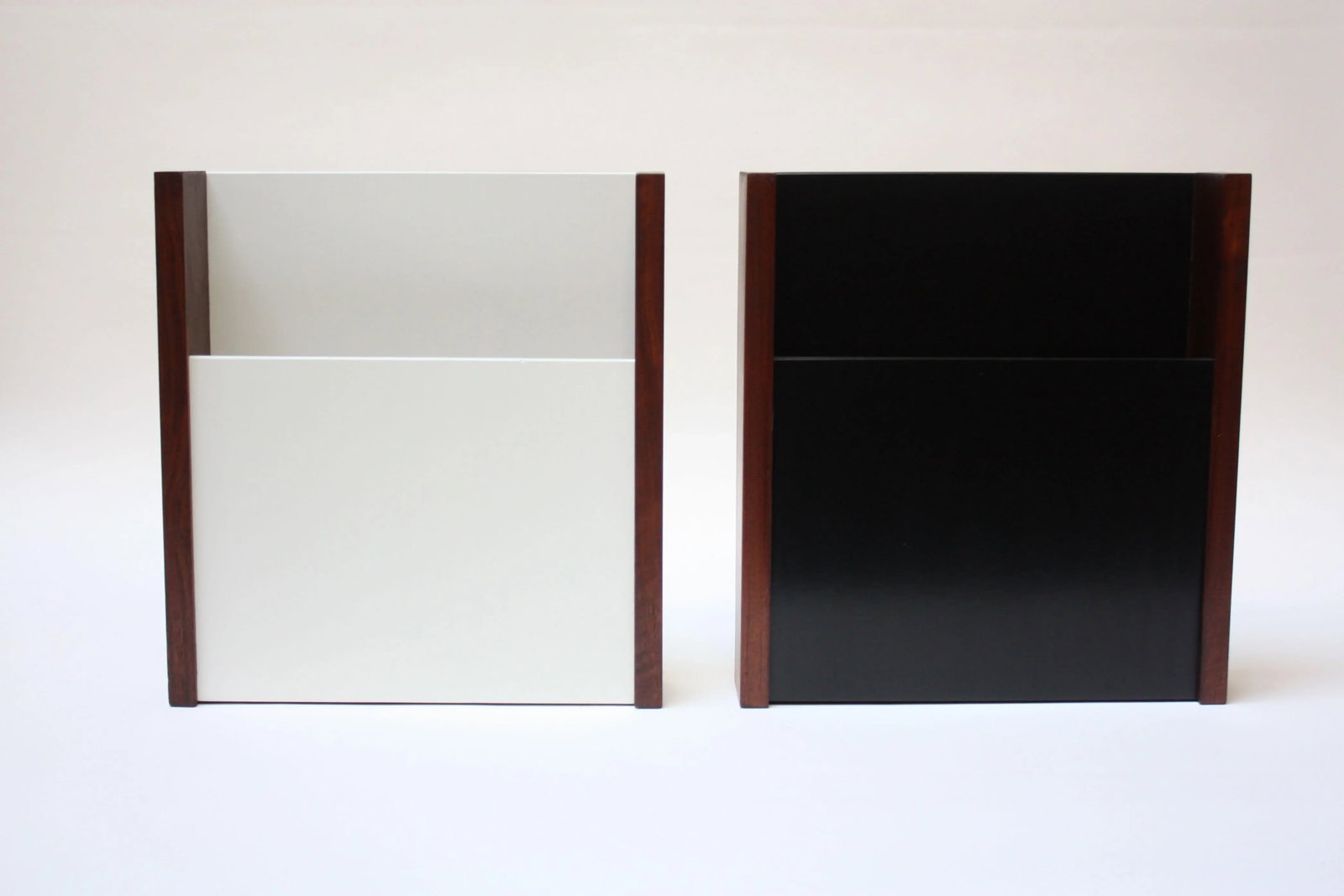 Peter Pepper Black and White Wall-Mounted Magazine Holders - A Pair - 2