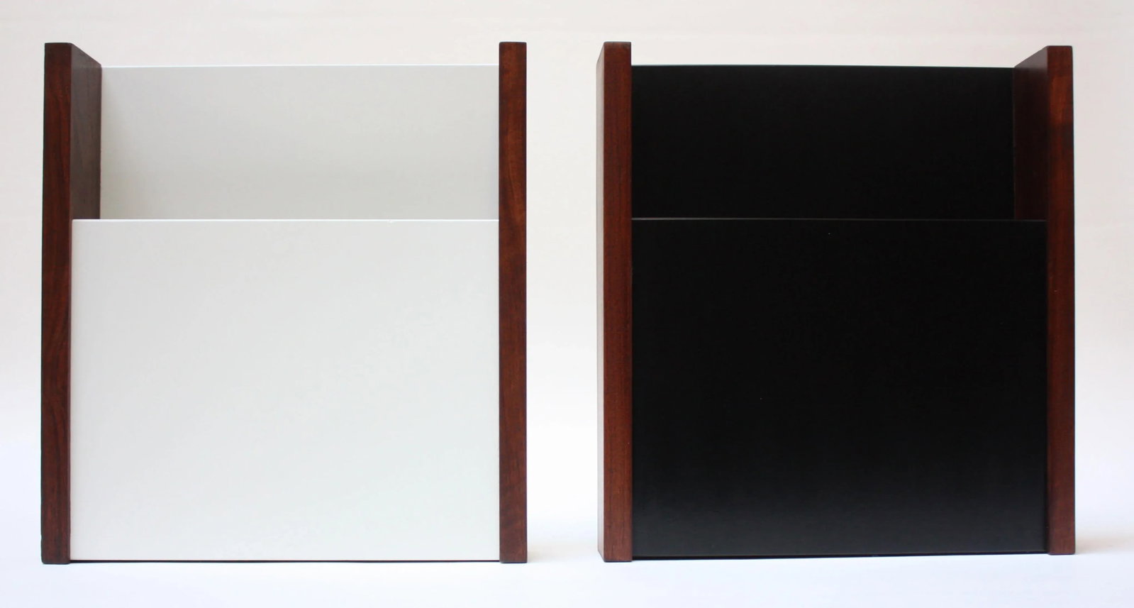 Peter Pepper Black and White Wall-Mounted Magazine Holders - A Pair - 7