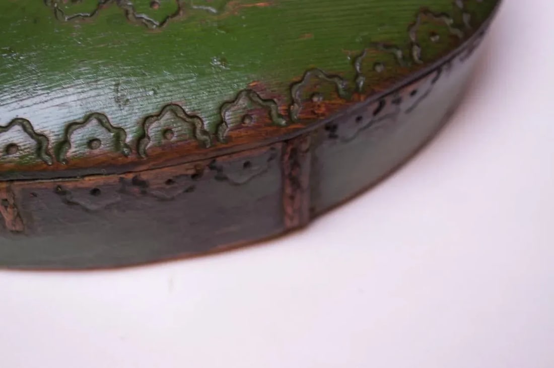 1930s Folk Art Wood-Burned and Hand-Painted Soap Box - 10