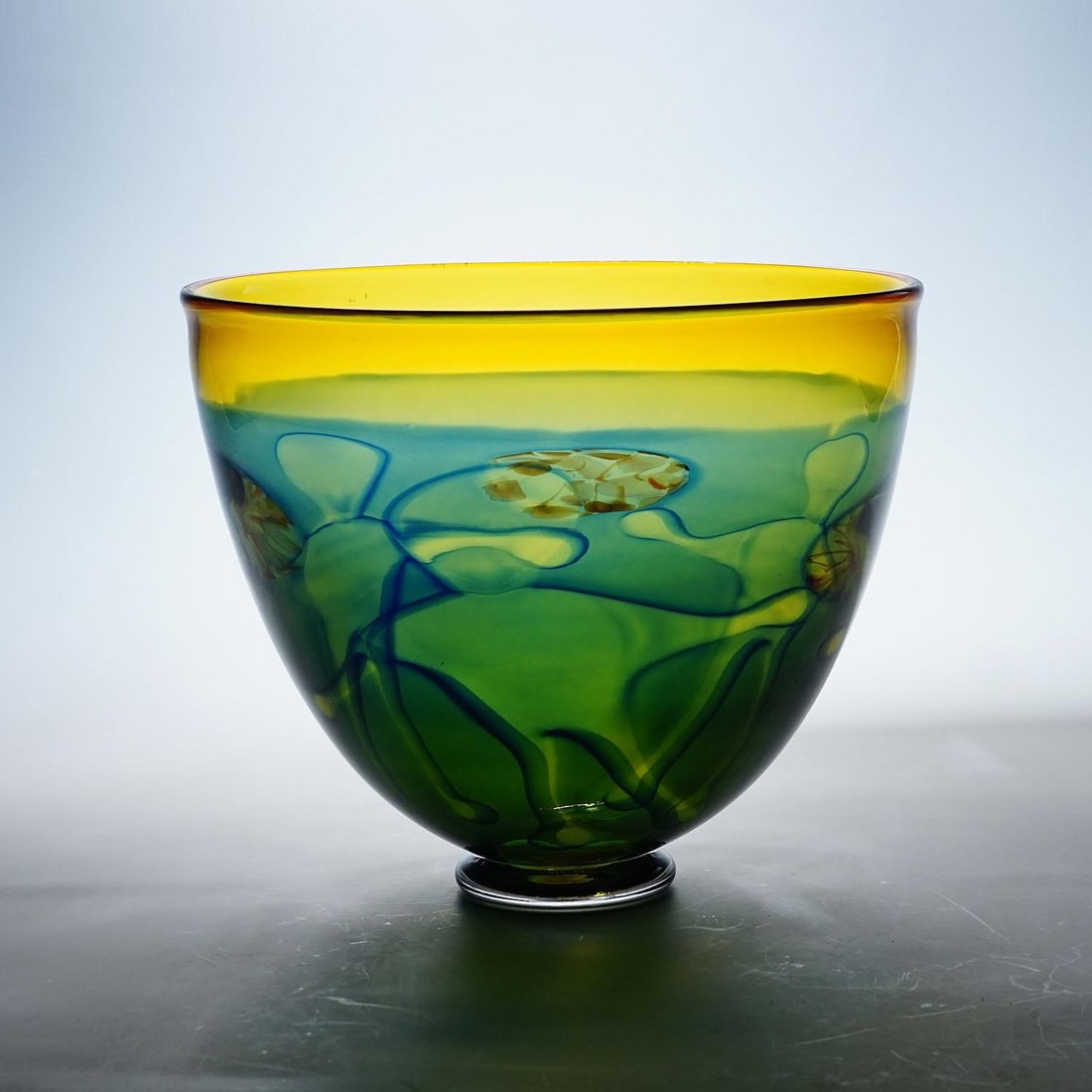 Art Glass Graal Bowl by Wilke Adolfsson, Sweden 1995 - 2