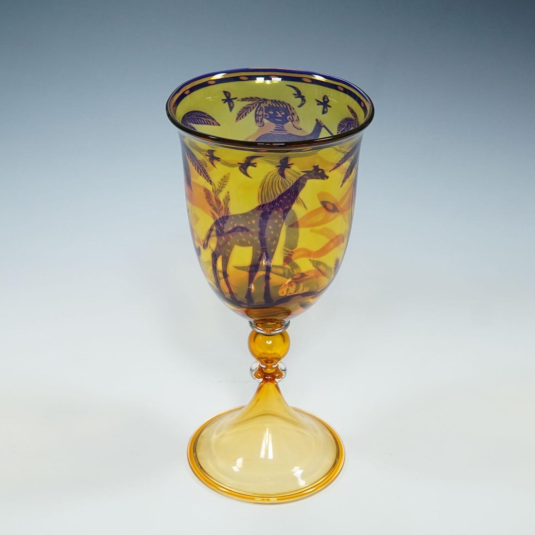 Art Glass Graal Goblet by Wilke Adolfsson 1988 - 3