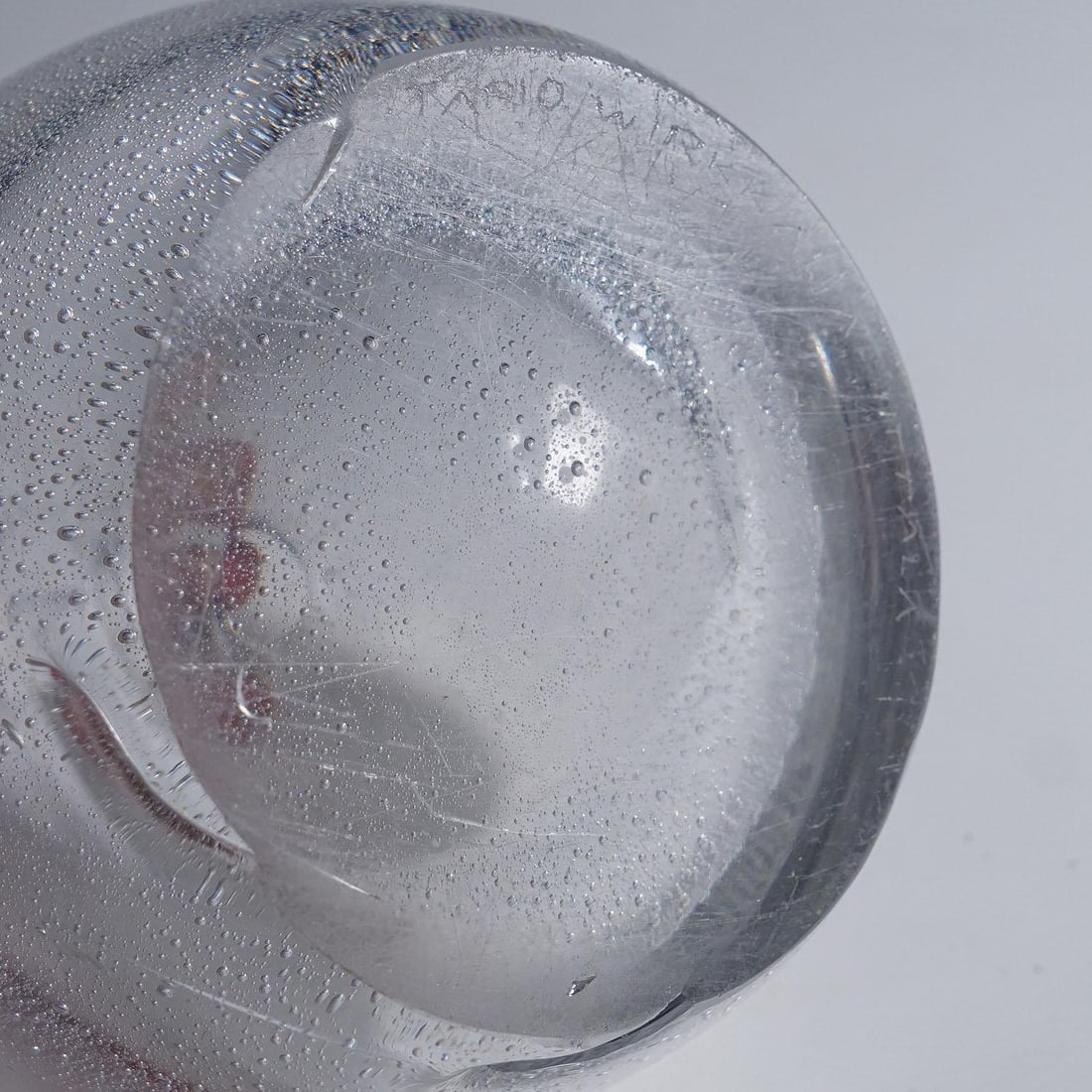 Art Glass Vase With Sodium Bubbles Tapio Wirkkala for Iittala 1940s - 6
