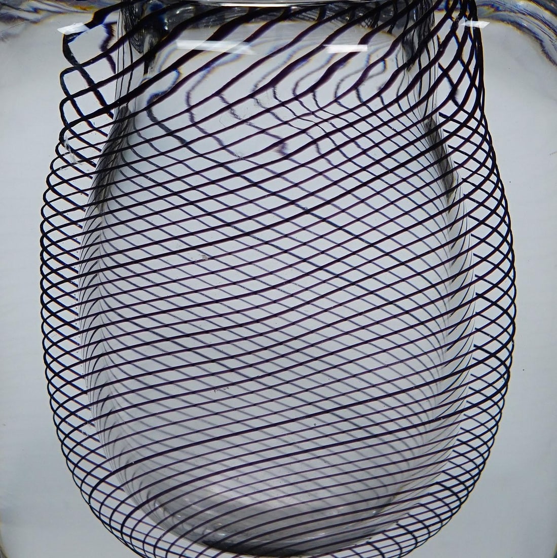 Vintage Art Glass Vase by Vicke Lindstrand for Kosta 1950s - 7