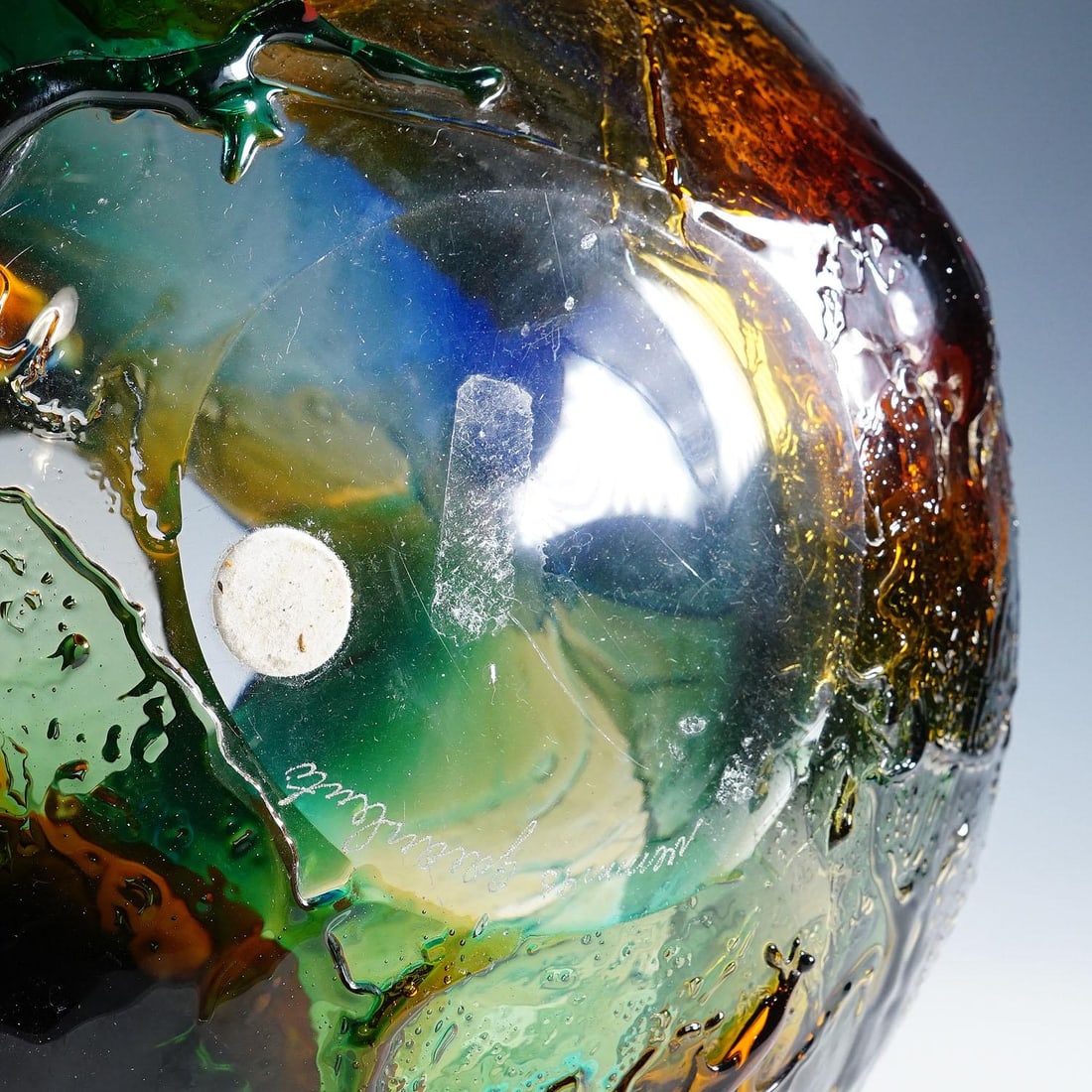 Large Spherical Vase Geacolor by Gae Aulenti for Venini, Murano, 1995 - 9