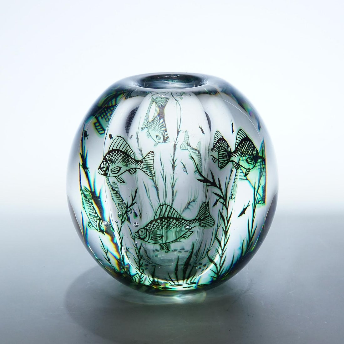 Vintage Fish Graal Vase by Edward Hald for Orrefors, Sweden - 2