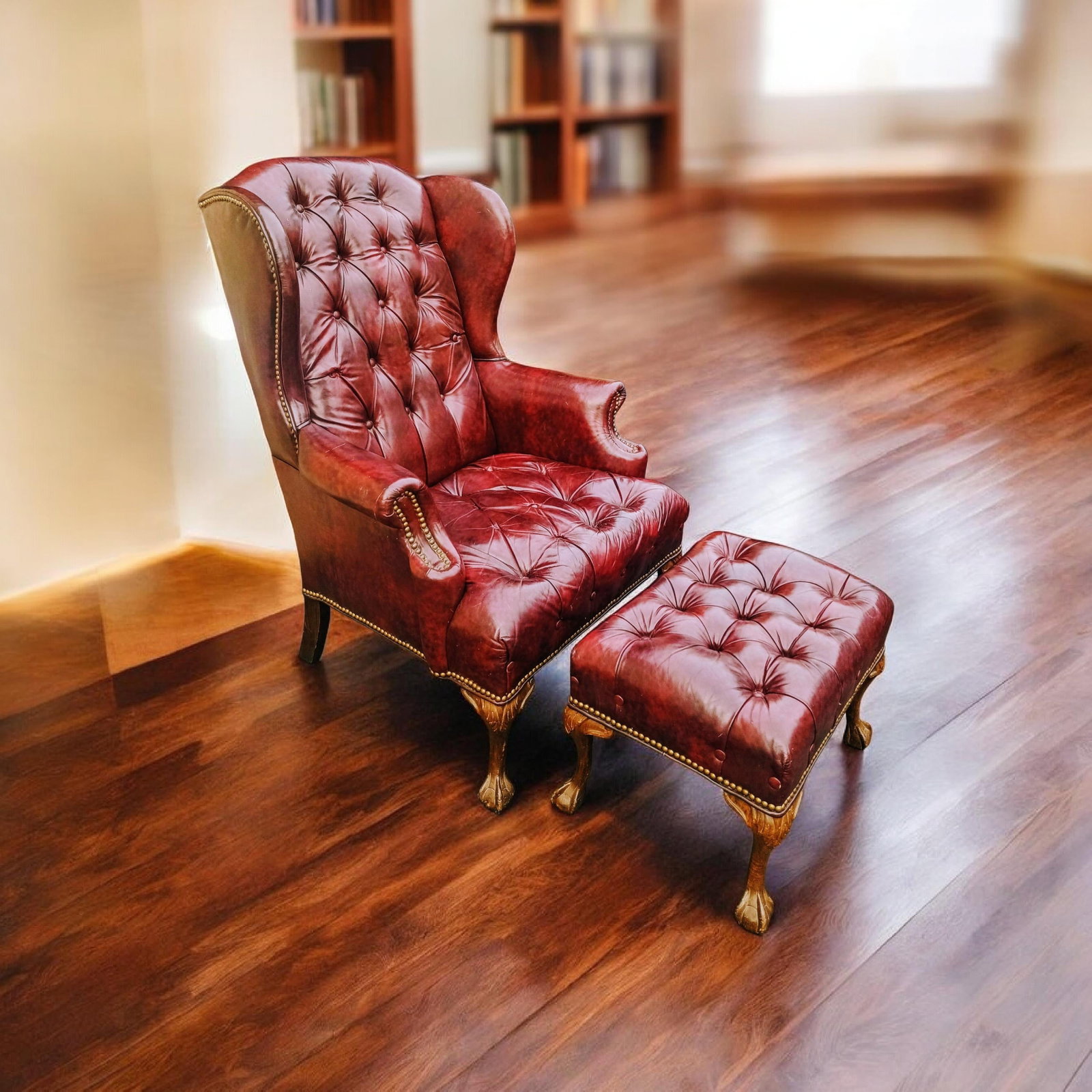 Elevate Your Living Space With the Timeless Elegance of This Exquisite Chesterfield Leather Set by B - 7