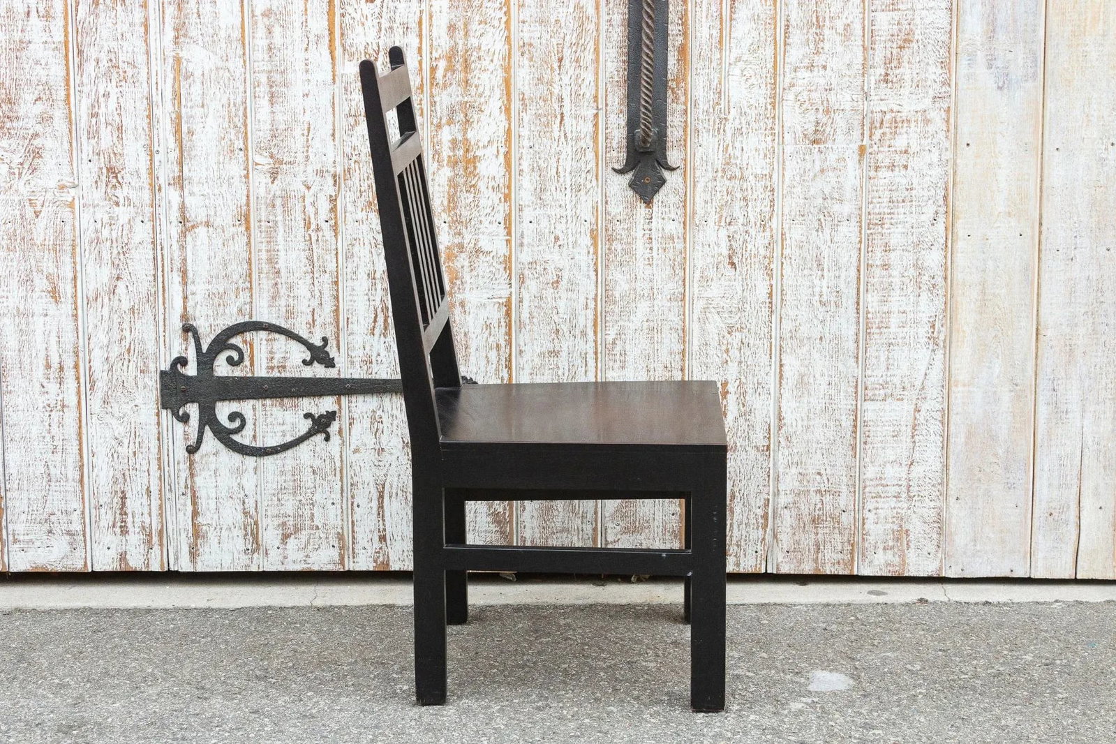 Rustic Solid Teak Colonial Chair - 7