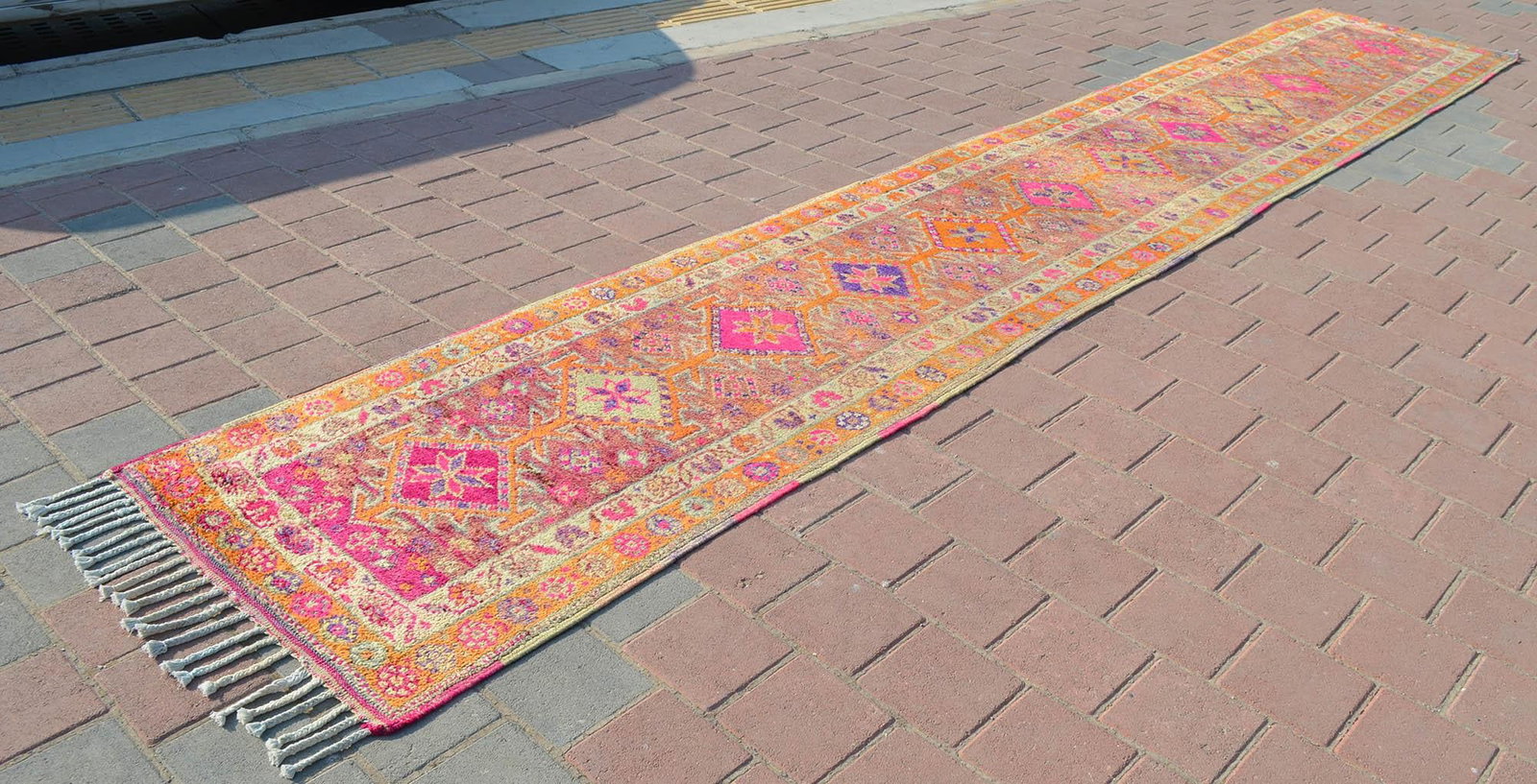 1960s Vintage Runner Rug Hand Knotted Kurdish Tribal Extra Long Runner 2"²11"³ × - 4