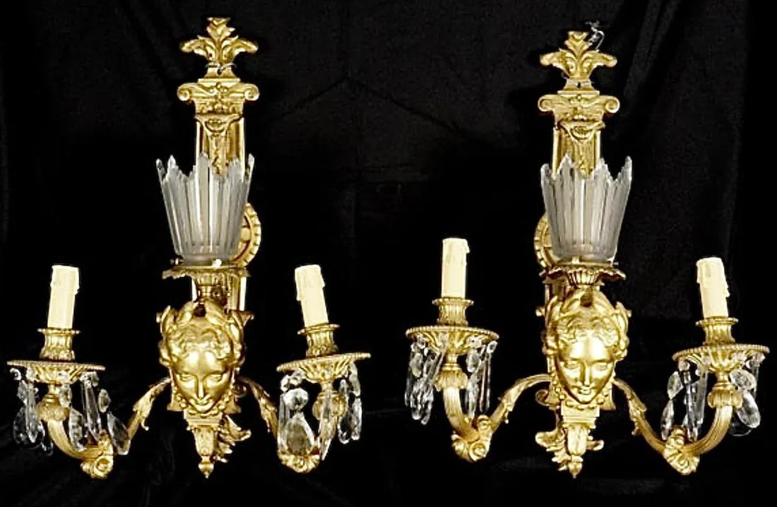 19th Century Gilt Bronze Sconces - a Pair - 10