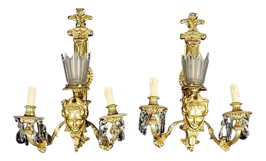 19th Century Gilt Bronze Sconces - a Pair (1 of 11)