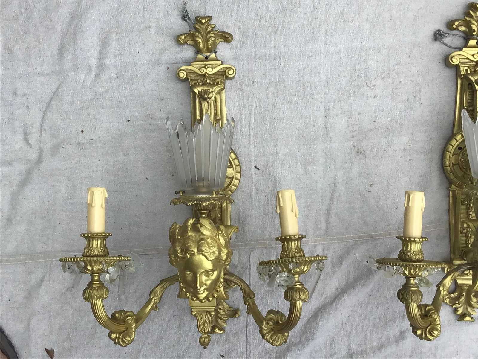 19th Century Gilt Bronze Sconces - a Pair - 7