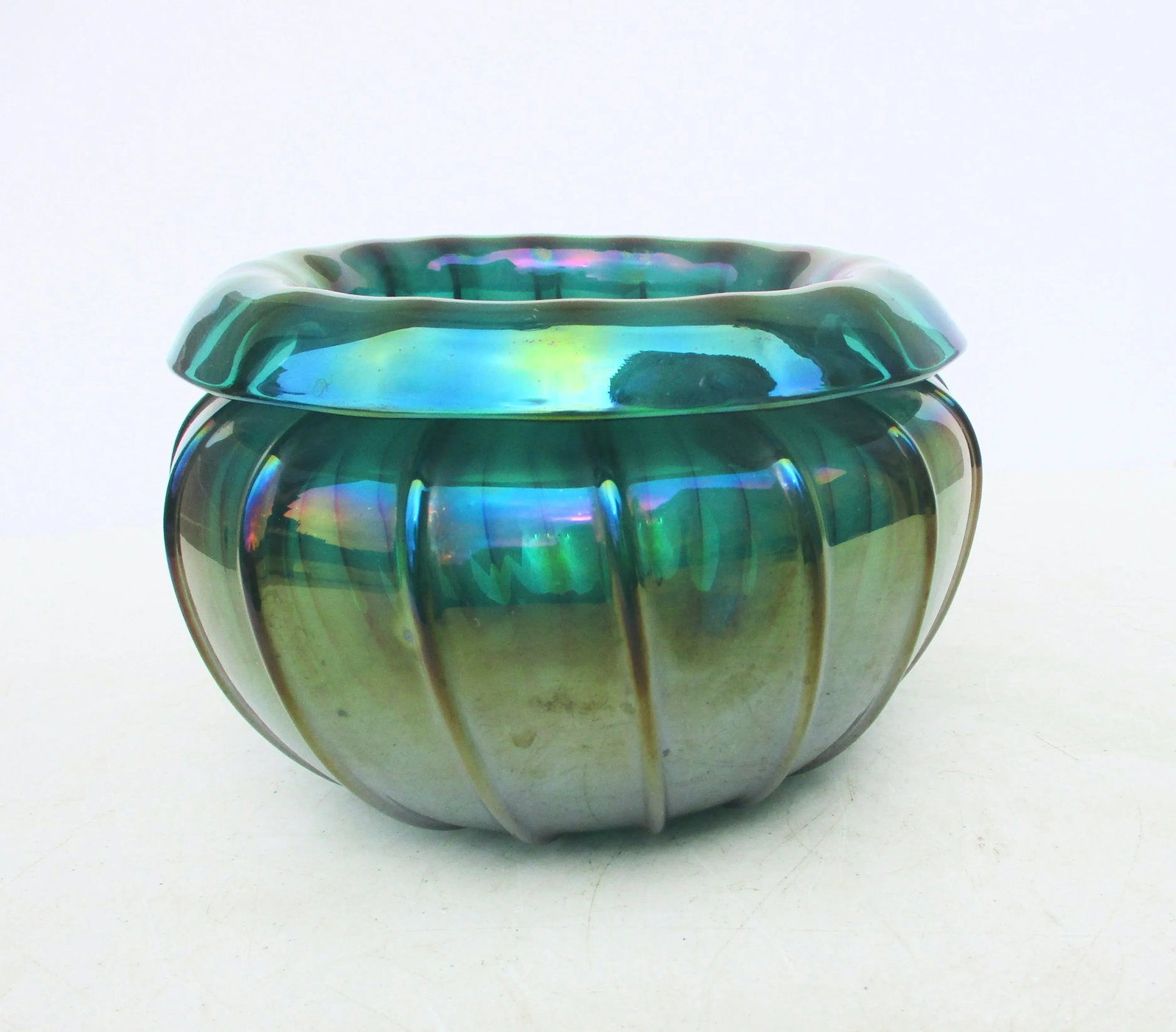 Vintage Mid 1990s' Archimede Seguso Signed Iridescence Bowl - 2