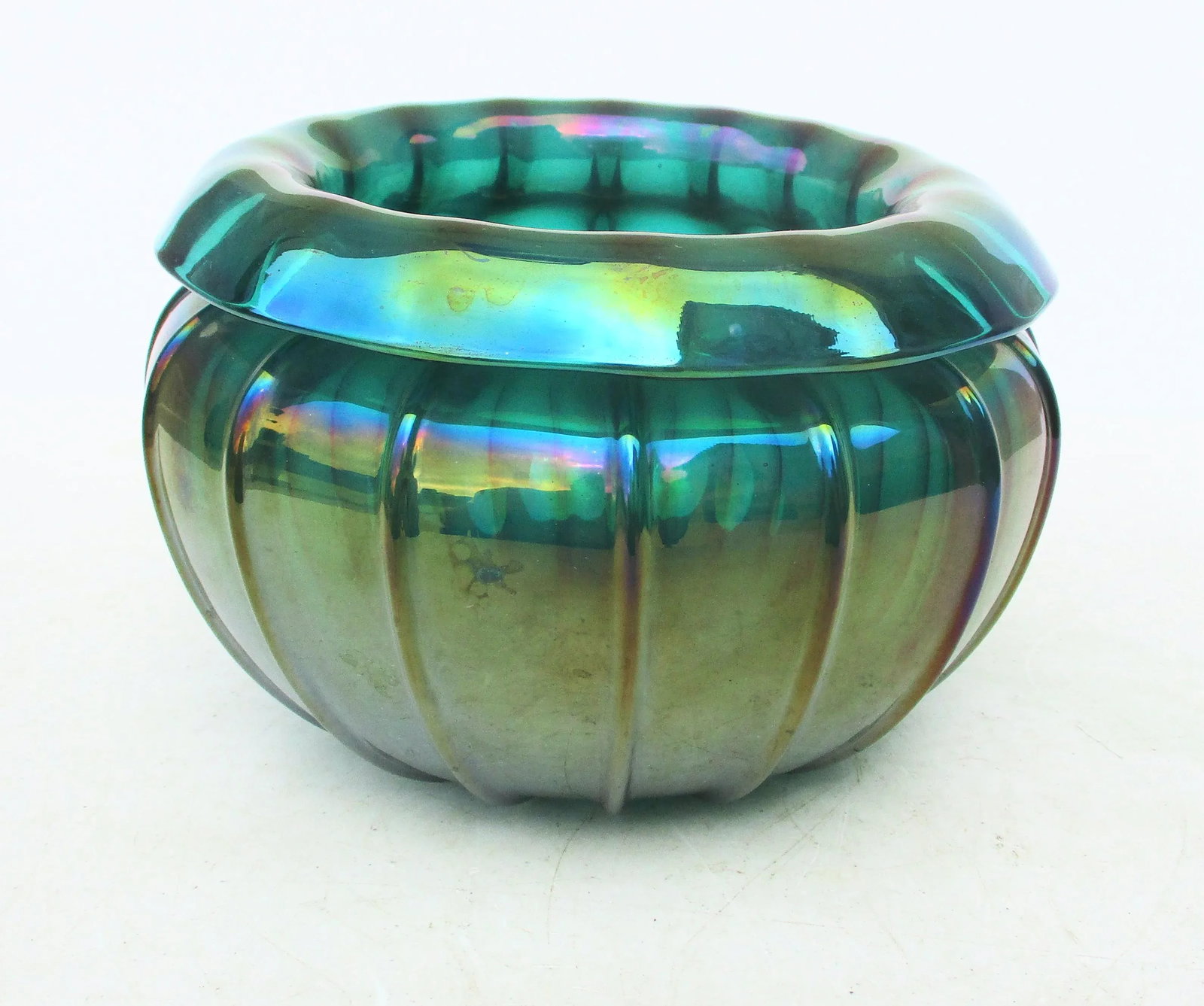 Vintage Mid 1990s' Archimede Seguso Signed Iridescence Bowl - 3