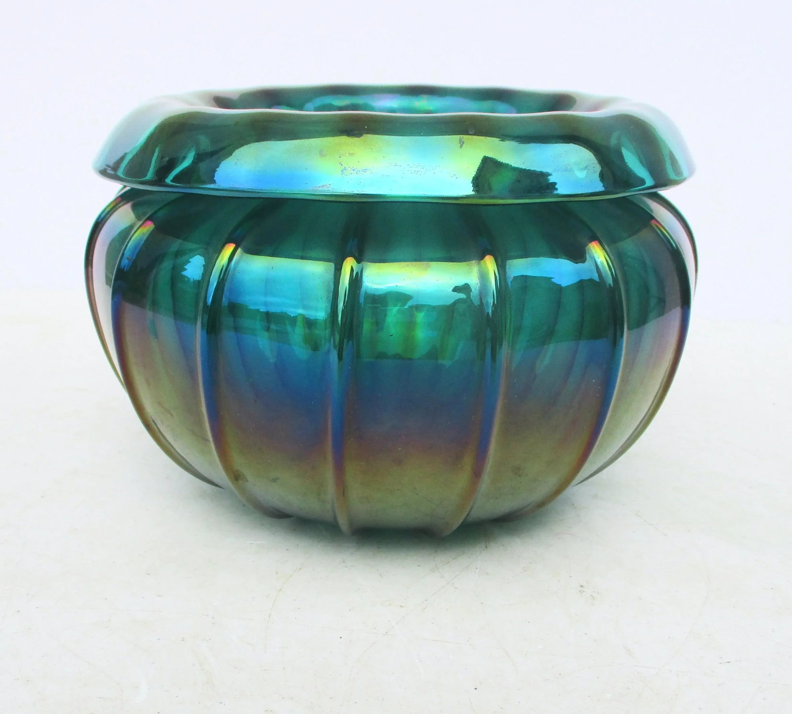 Vintage Mid 1990s' Archimede Seguso Signed Iridescence Bowl - 4