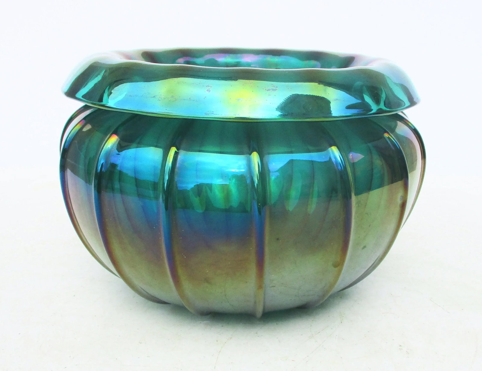 Vintage Mid 1990s' Archimede Seguso Signed Iridescence Bowl - 8