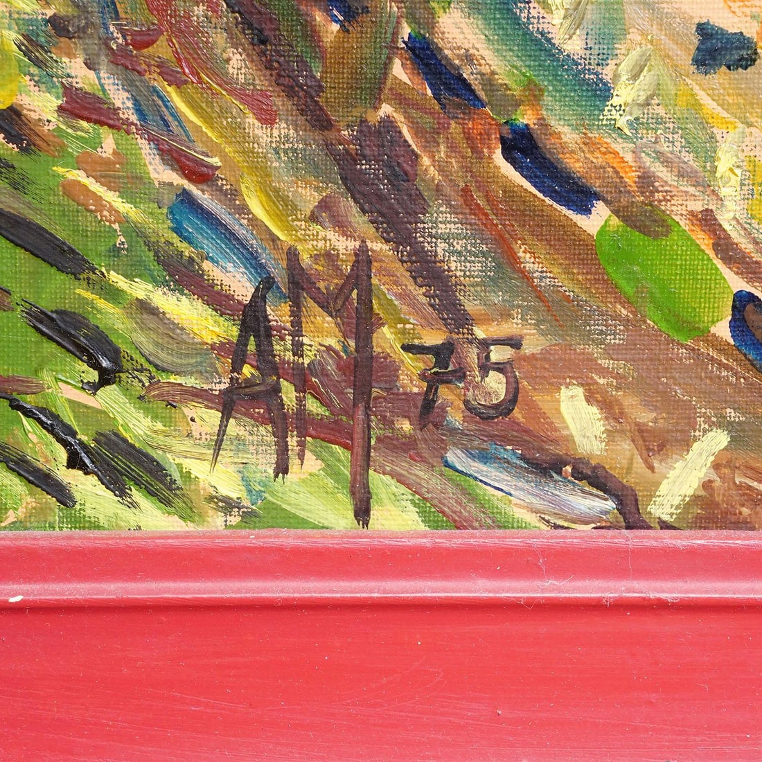 Alexander Michael Oil Painting of a Landscape With Field, 1975 - 5