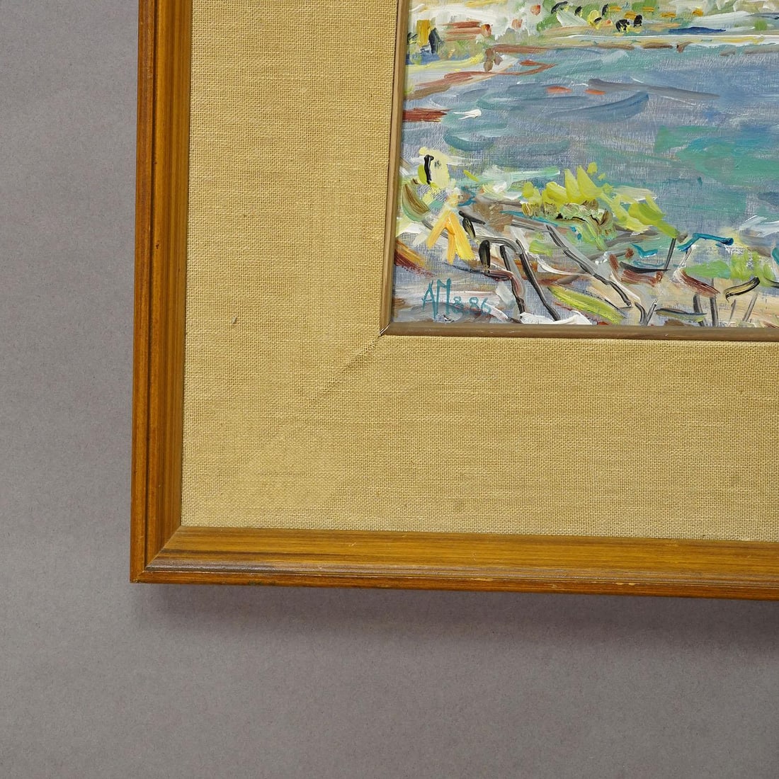 Alexander Michael Oil Painting of a Coastal Landscape in Moreira, Spain 1986 - 3