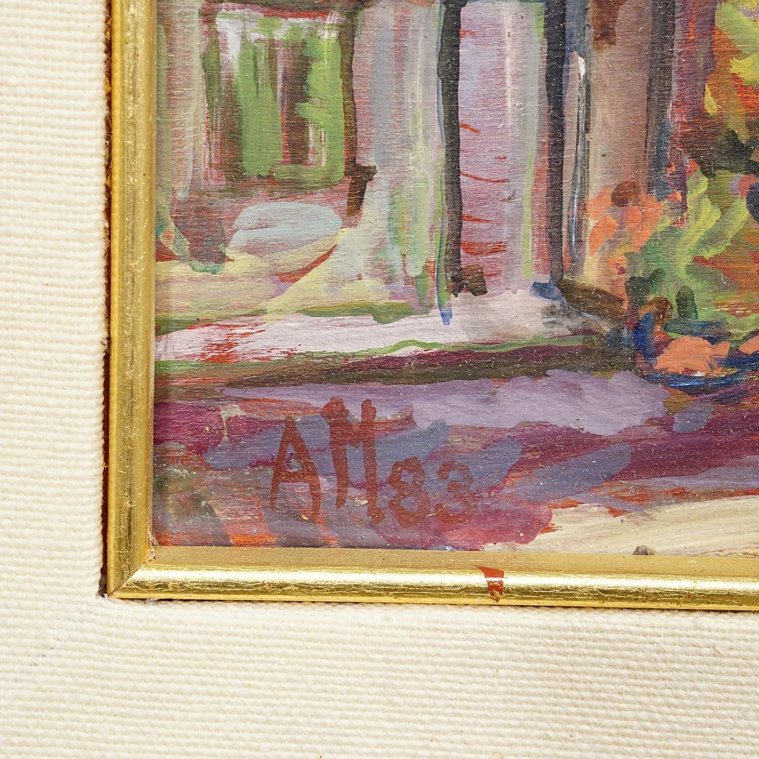 Alexander Michael Oil Painting of the Marketplace in S. Felice Circeo, 1983 - 7