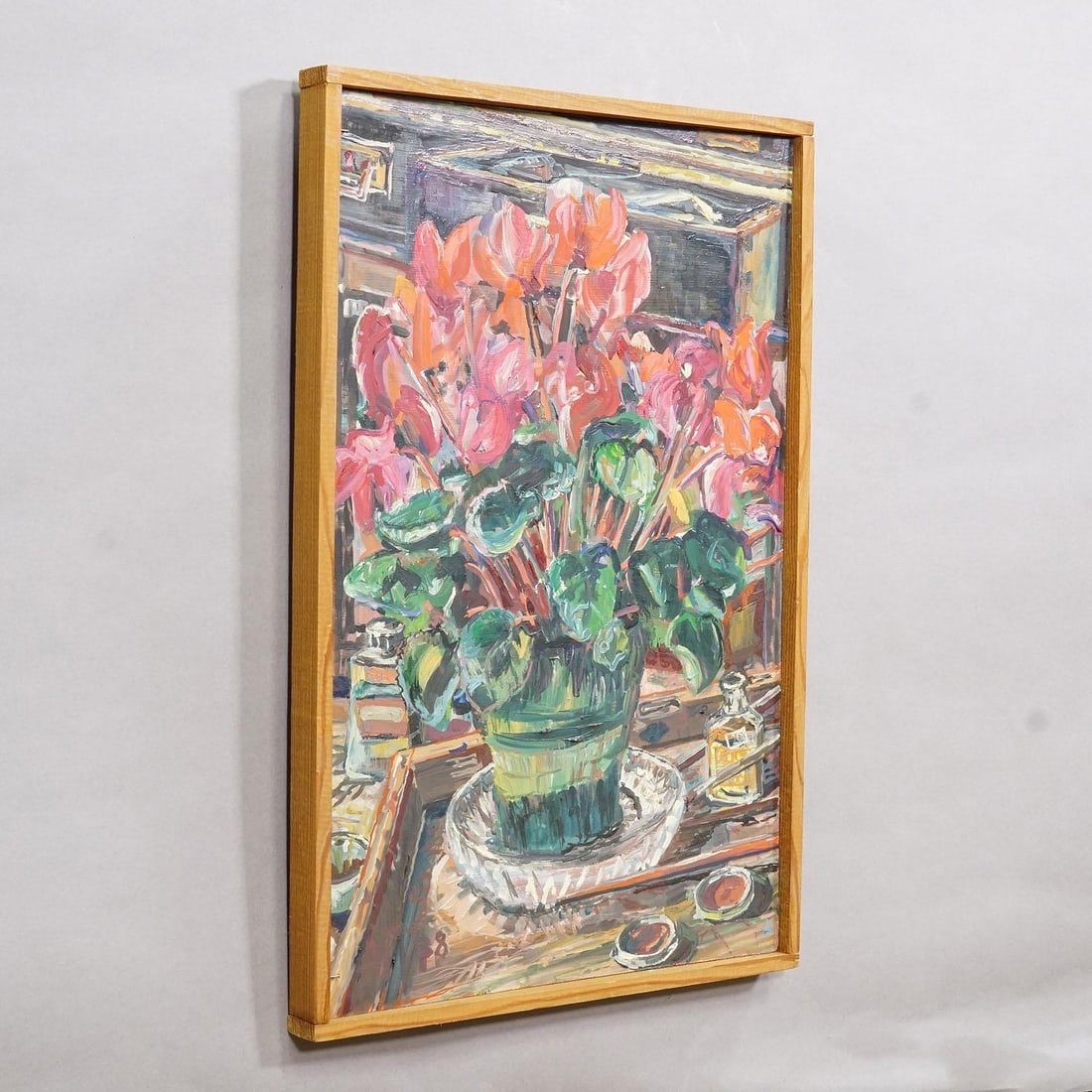 Alexander Michael Oil Painting of Cyclamen (Alpenveilchen), 1978 - 2