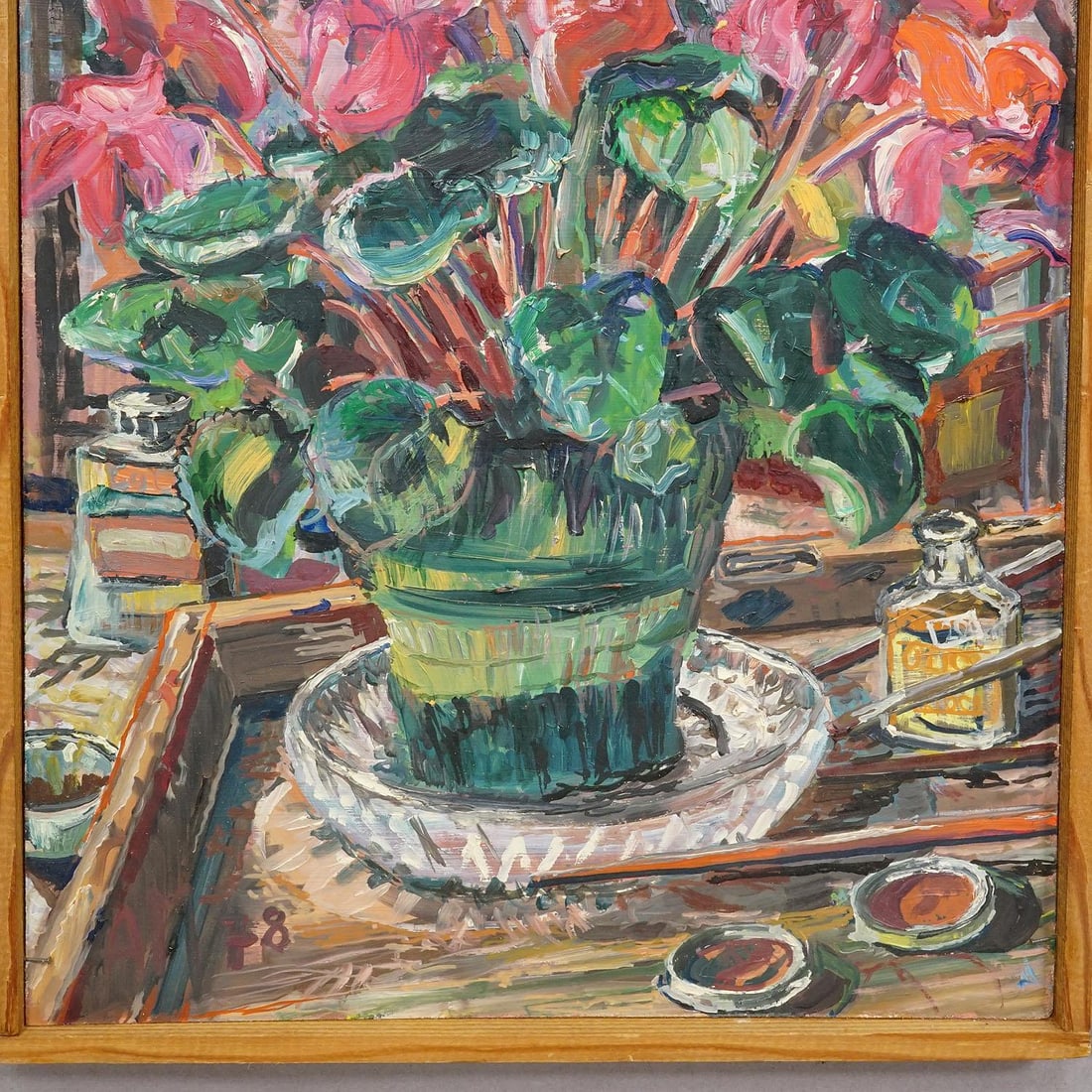 Alexander Michael Oil Painting of Cyclamen (Alpenveilchen), 1978 - 4