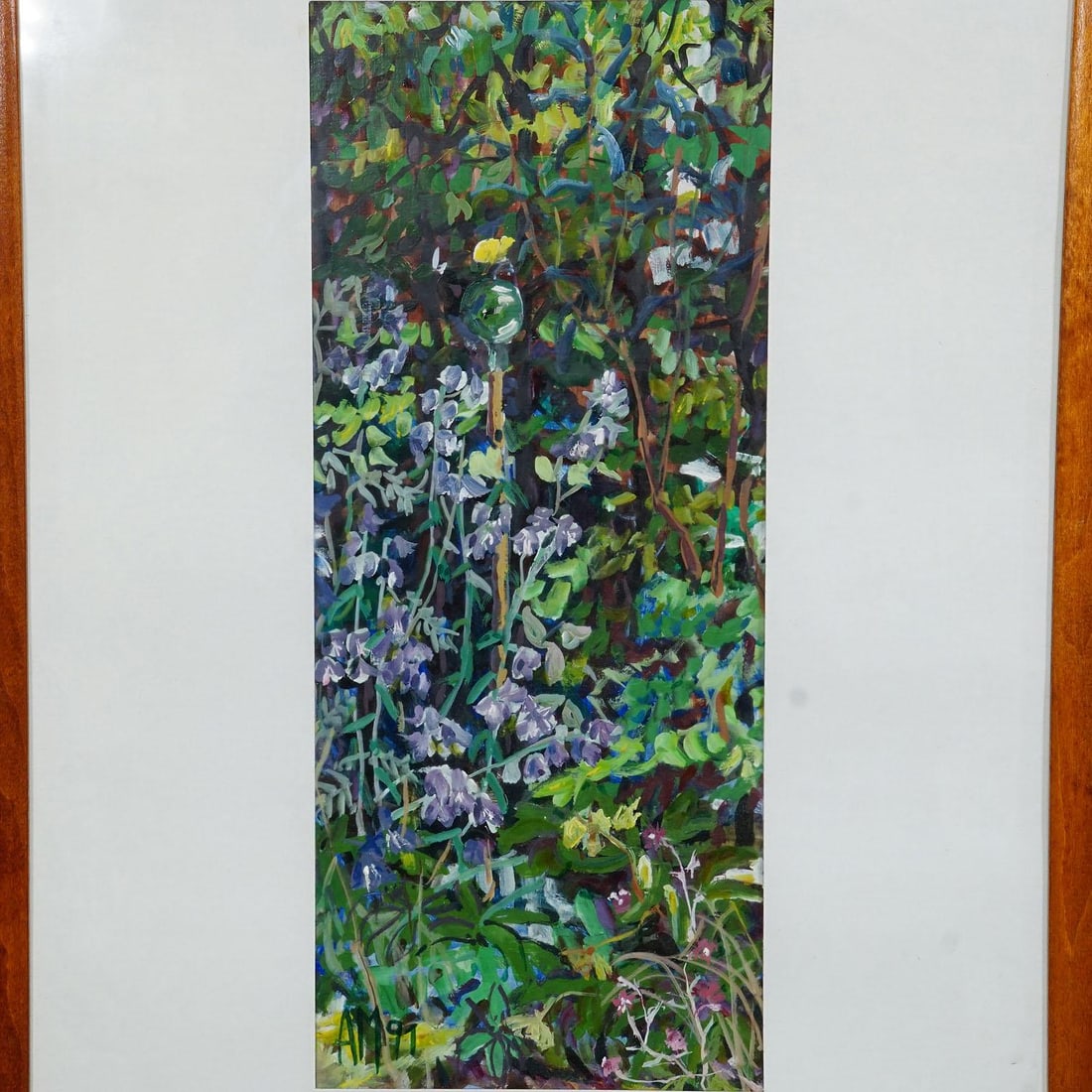 Oil Painting Alexander Michael 1991 Bellflowers With Brimstone Butterfly - 3