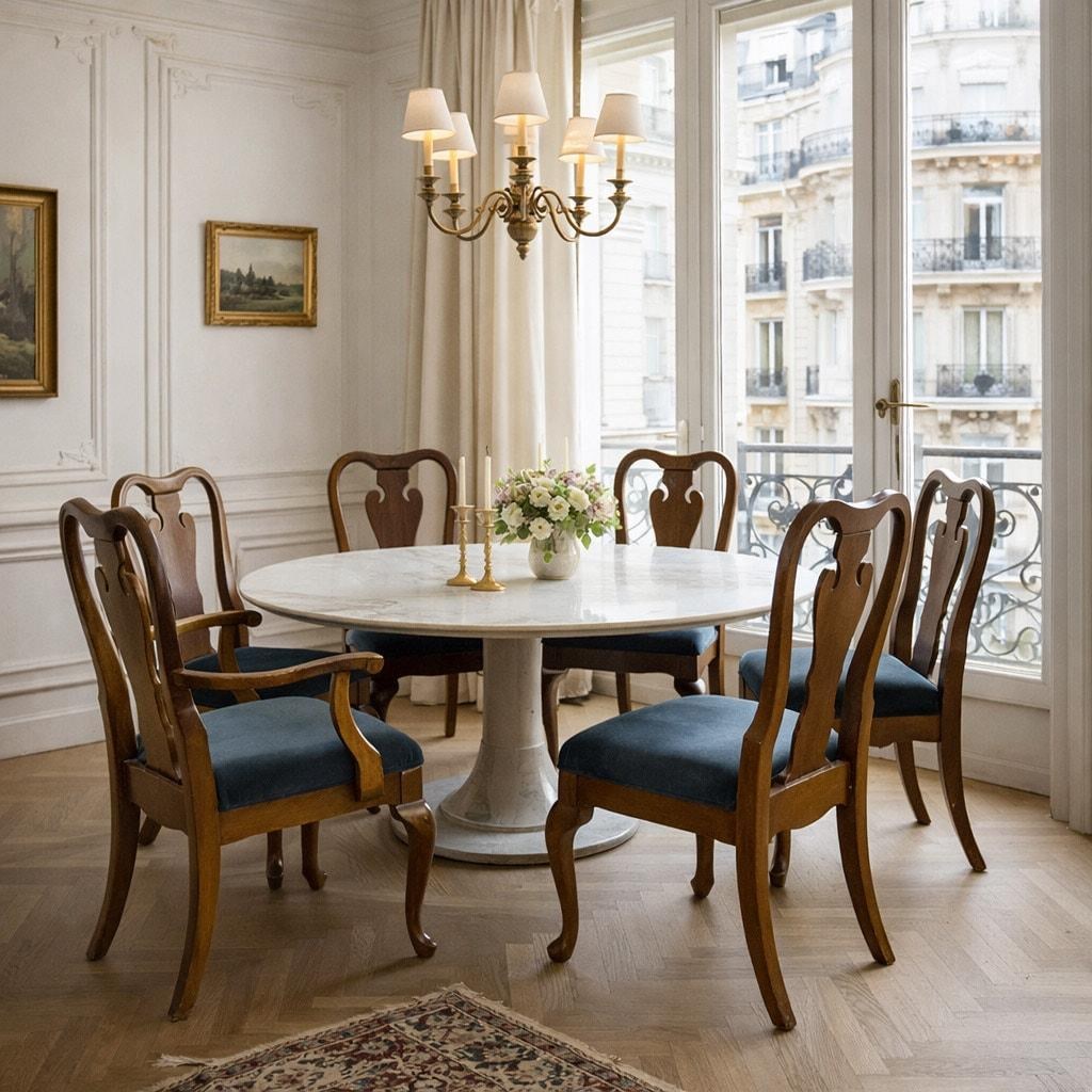 Late 20th Century Set of Six Thomasville Queen Anne Walnut Dining Chairs - 2