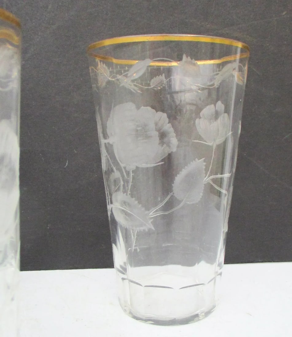 Antique Moser Paula Highball Glasses- Set of 8 - 2