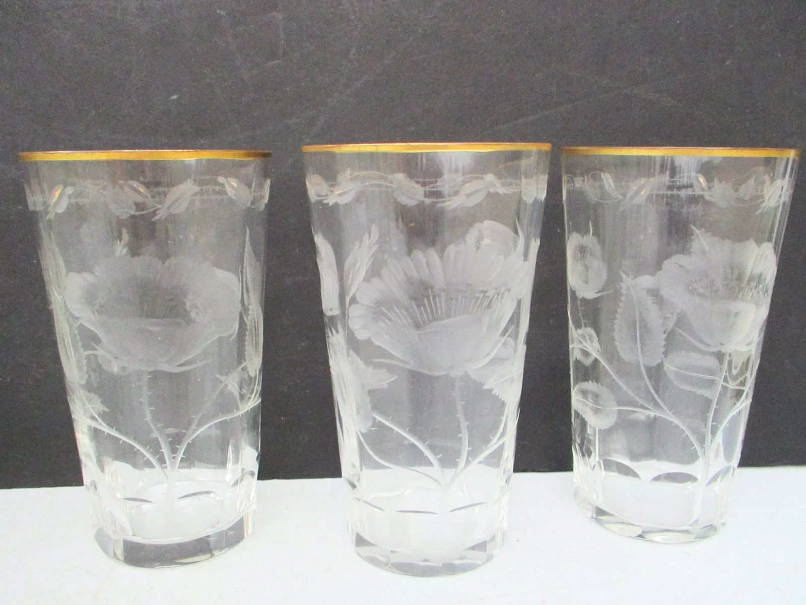 Antique Moser Paula Highball Glasses- Set of 8 - 5