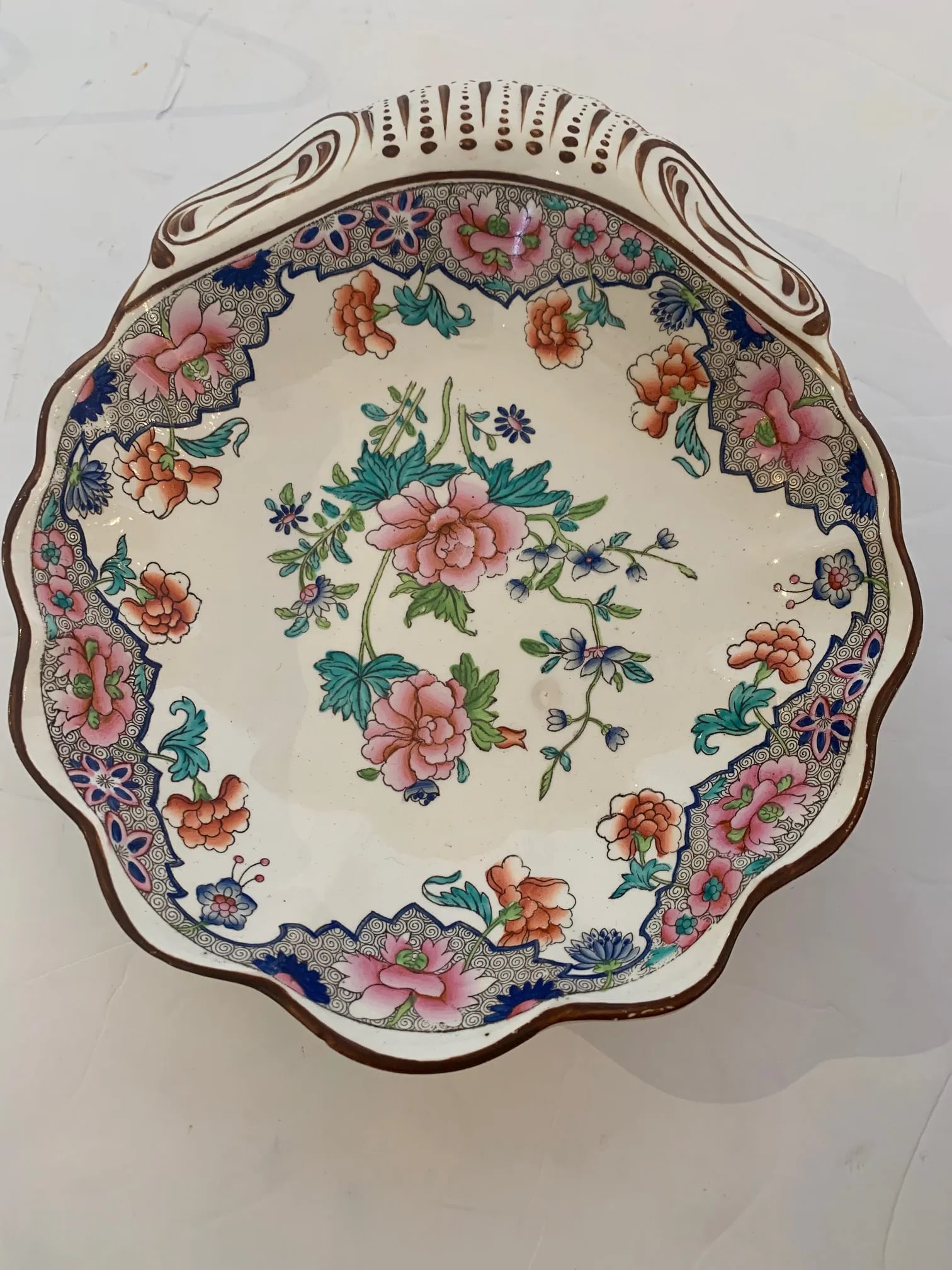 English Antique Spode Clamshell Serving Dish - 2
