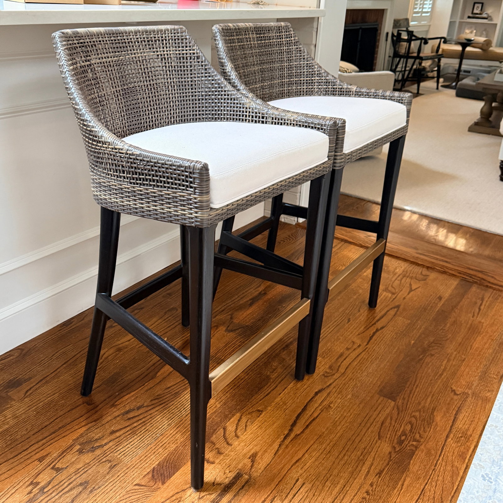 Pair Palecek Vincent Barstools - 8
