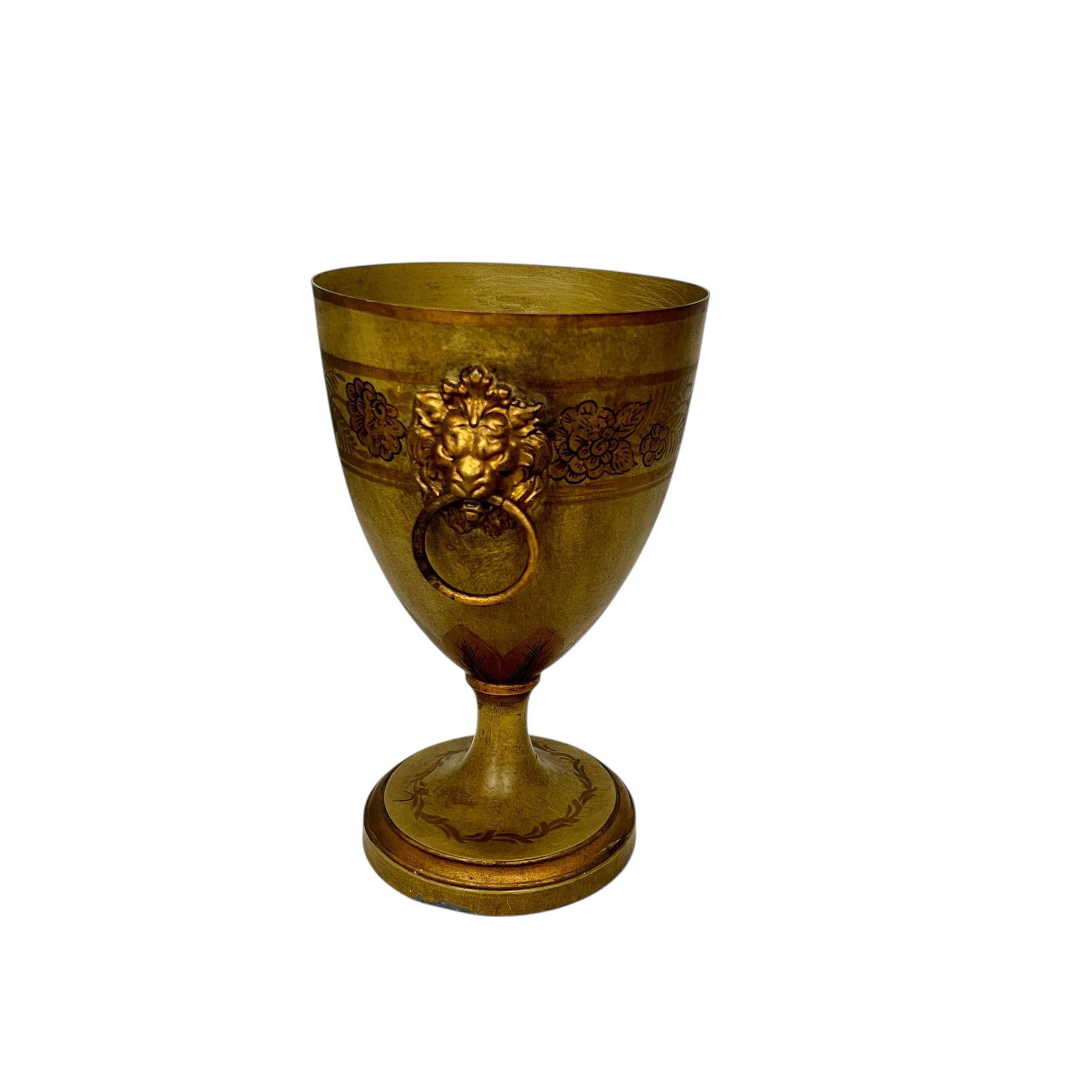 Vintage Mottahedeh Design Made in France Trophy Cache Pot With Lions Head Knockers. - 2
