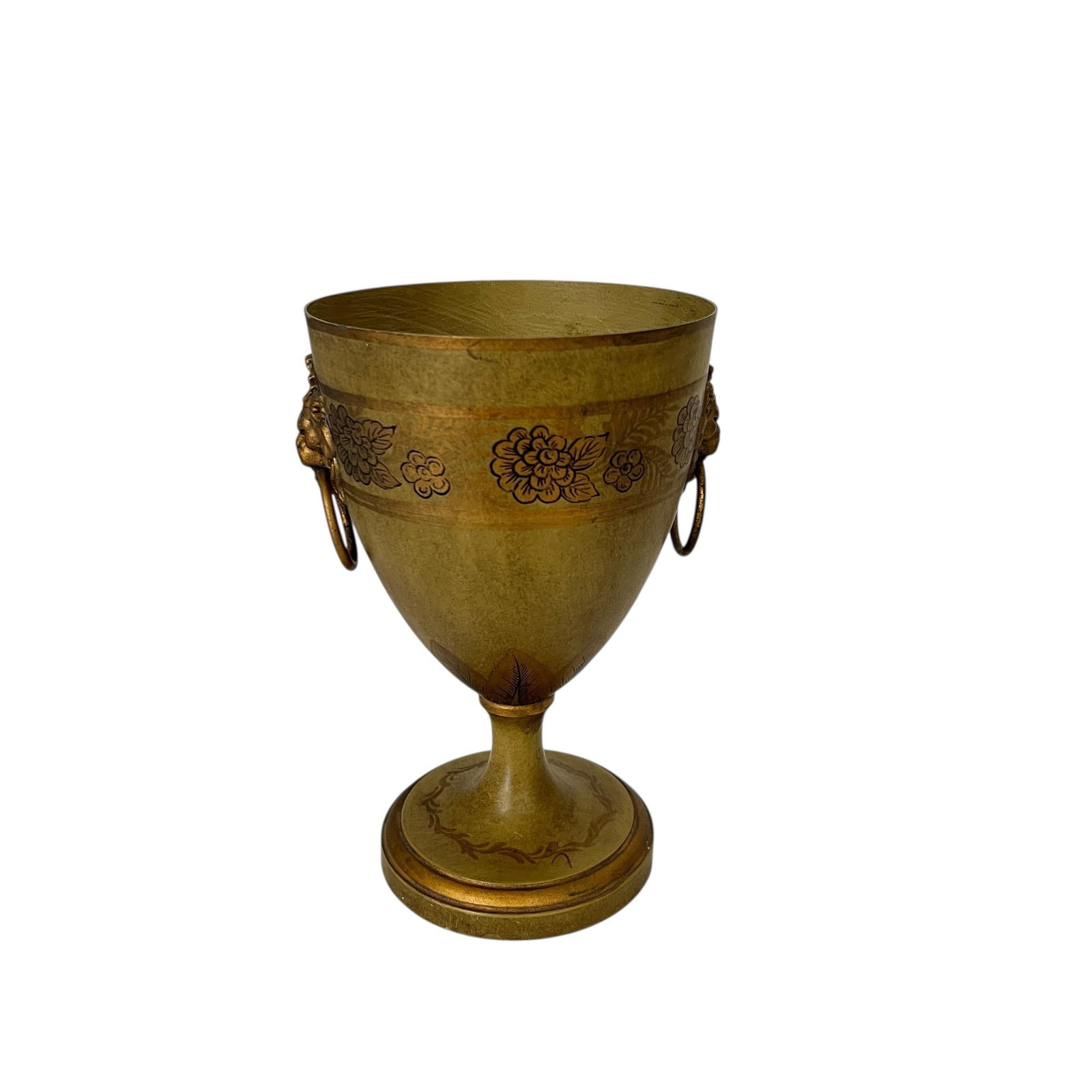 Vintage Mottahedeh Design Made in France Trophy Cache Pot With Lions Head Knockers. - 3