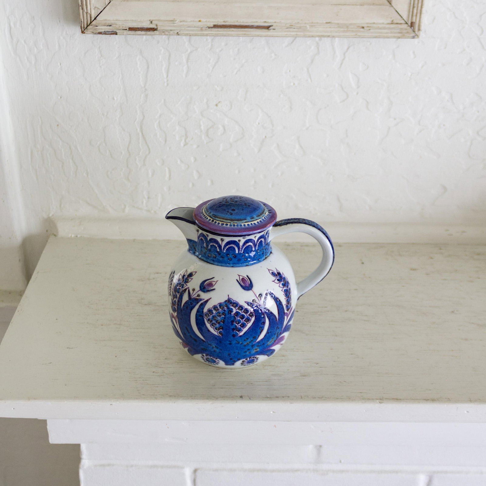 1960s Royal Copenhagen Denmark Faience Porcelain Tenera Pitcher by Berte Jessen - 11