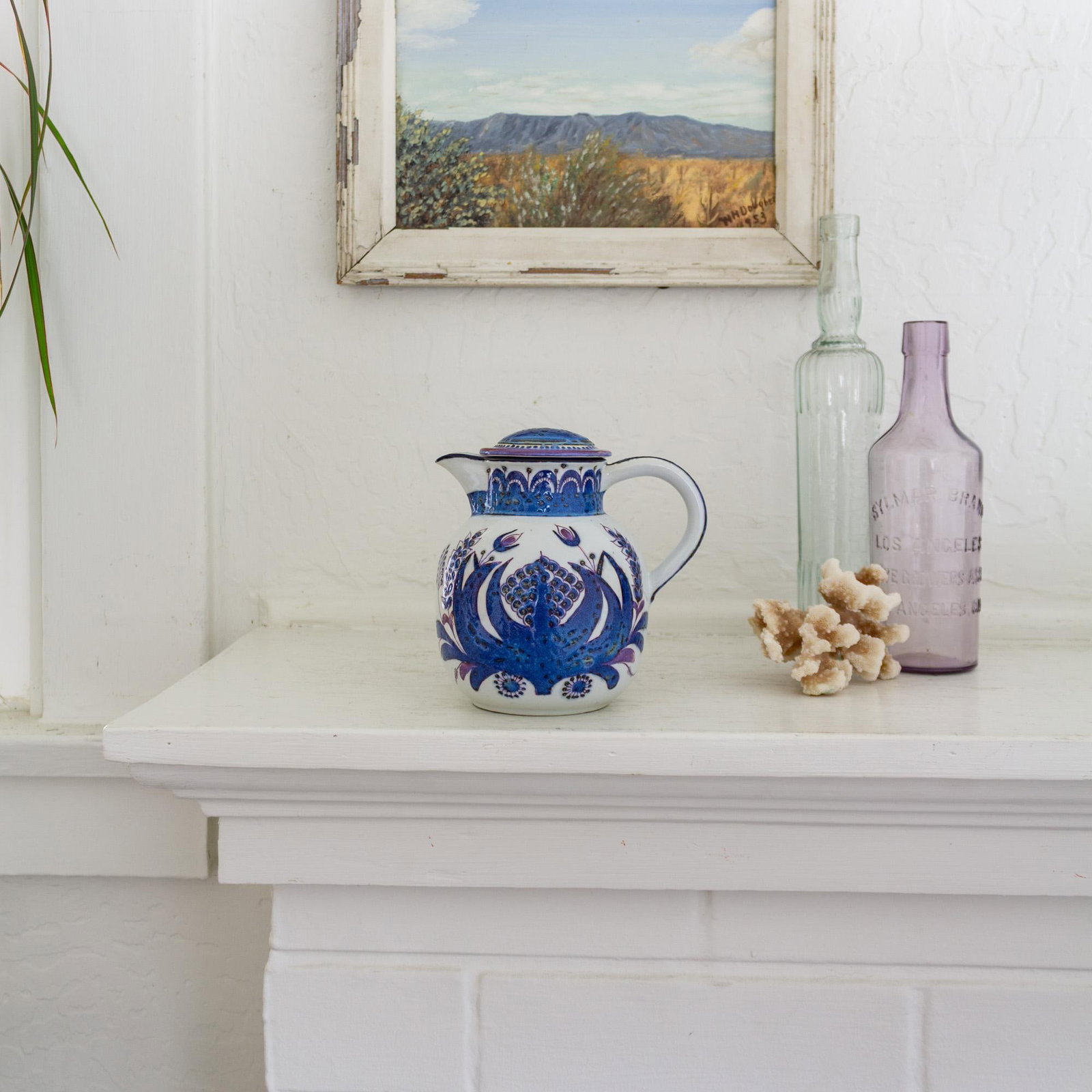 1960s Royal Copenhagen Denmark Faience Porcelain Tenera Pitcher by Berte Jessen - 13