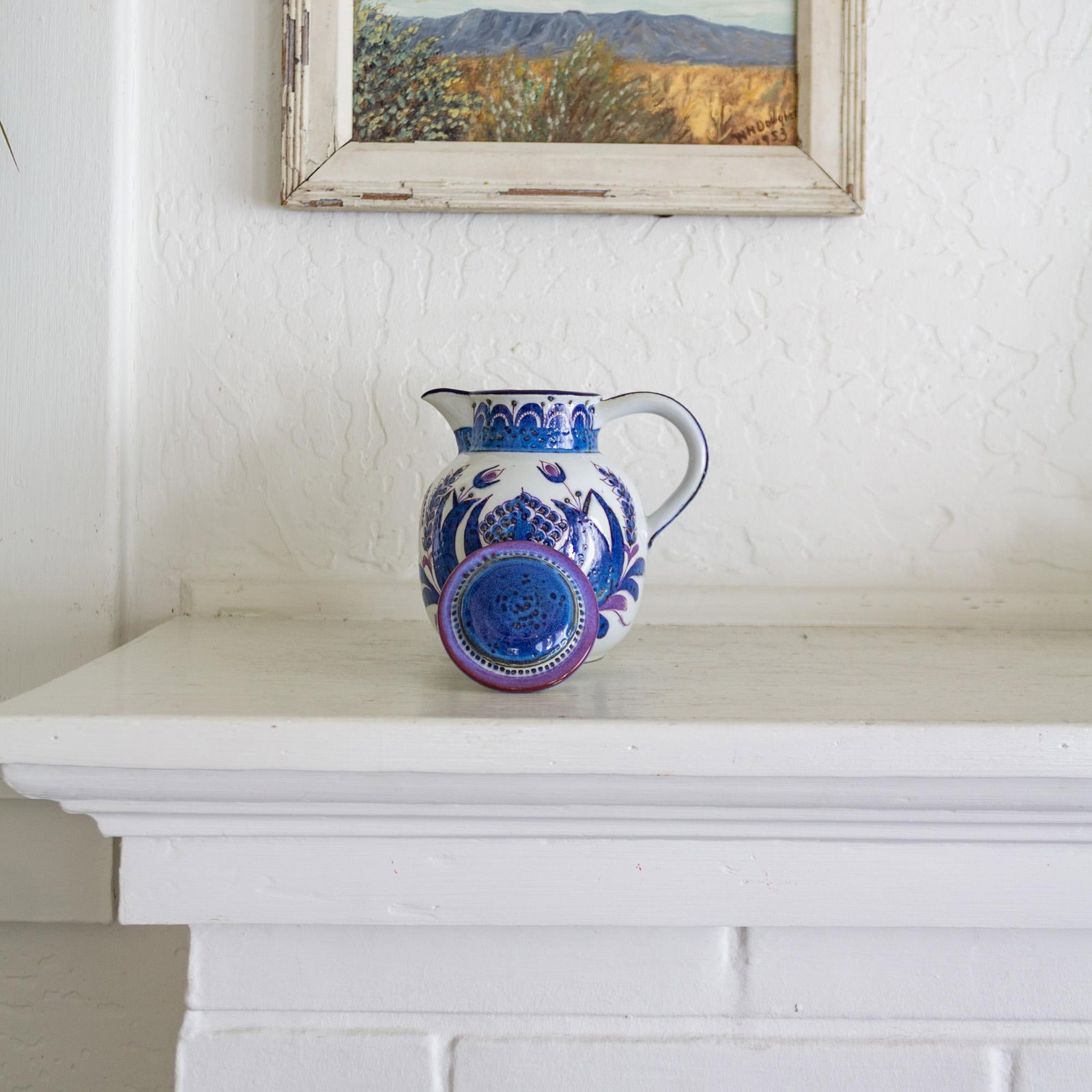 1960s Royal Copenhagen Denmark Faience Porcelain Tenera Pitcher by Berte Jessen - 14
