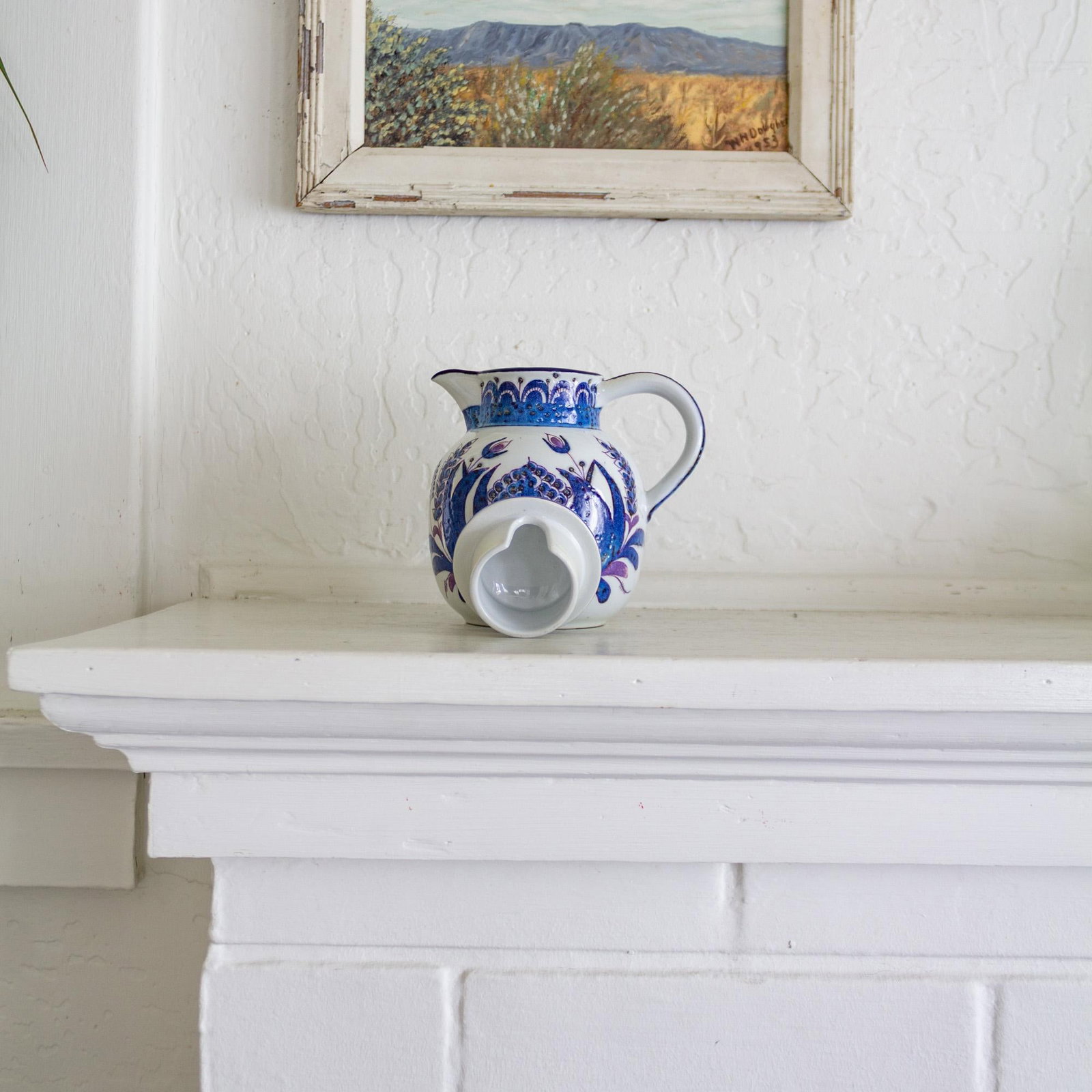 1960s Royal Copenhagen Denmark Faience Porcelain Tenera Pitcher by Berte Jessen - 16