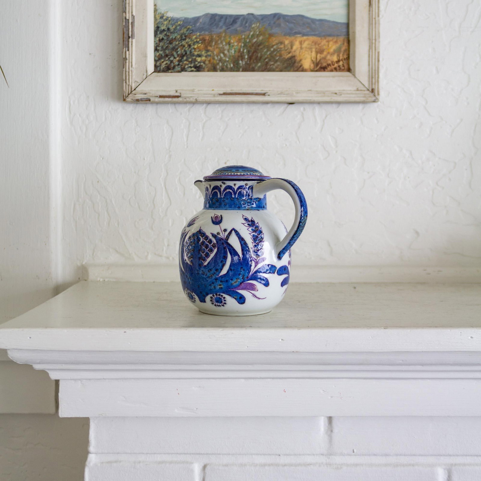 1960s Royal Copenhagen Denmark Faience Porcelain Tenera Pitcher by Berte Jessen - 3