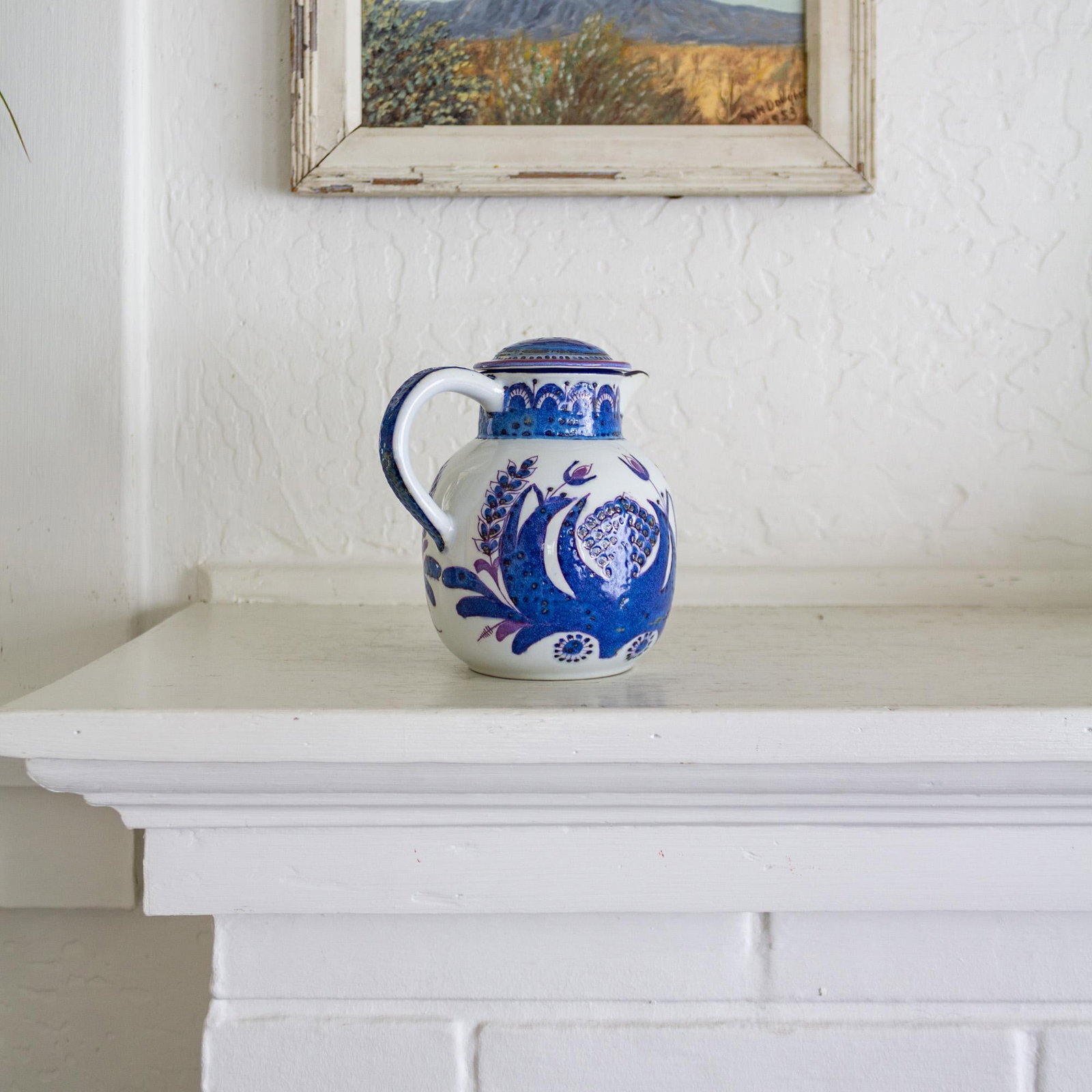 1960s Royal Copenhagen Denmark Faience Porcelain Tenera Pitcher by Berte Jessen - 5