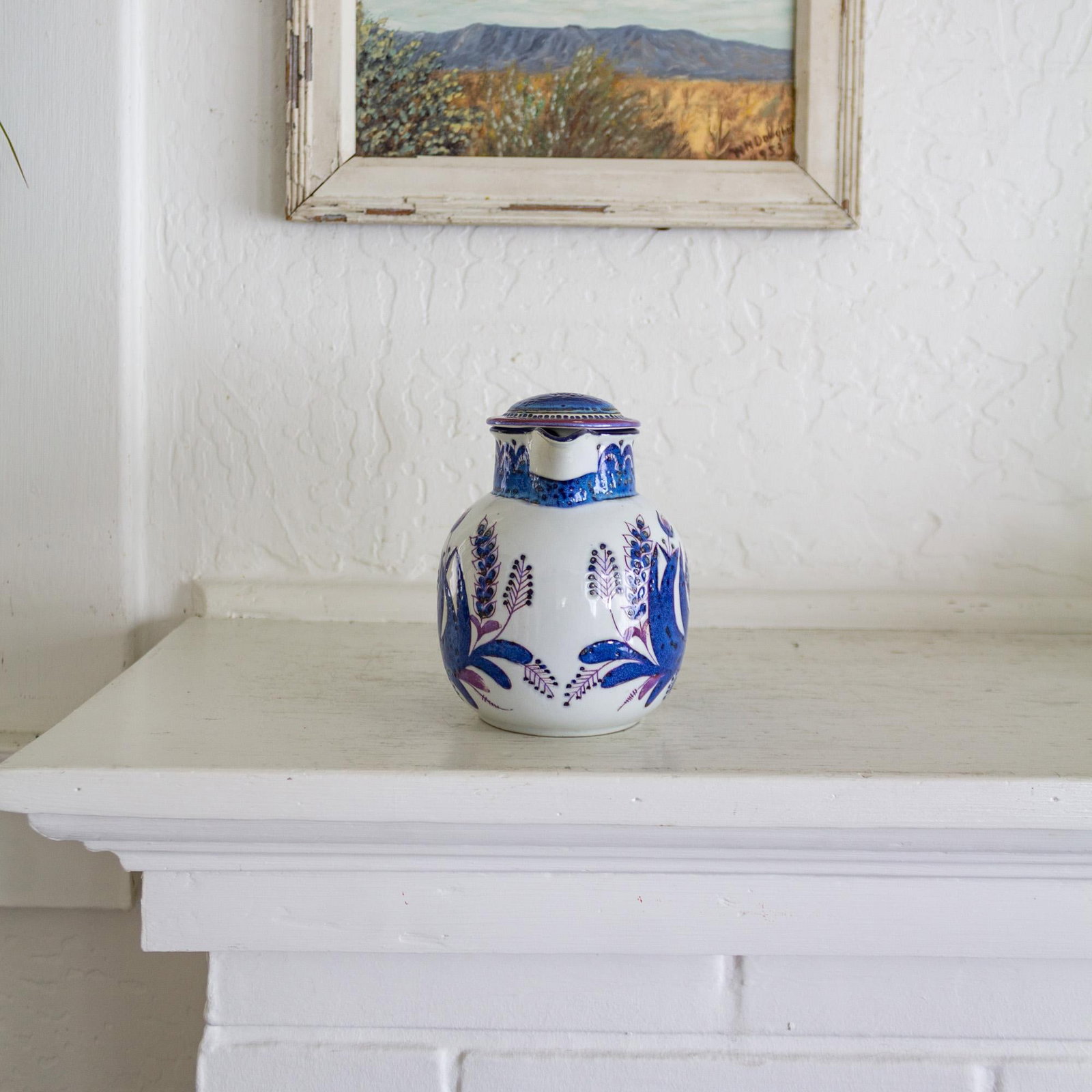 1960s Royal Copenhagen Denmark Faience Porcelain Tenera Pitcher by Berte Jessen - 8