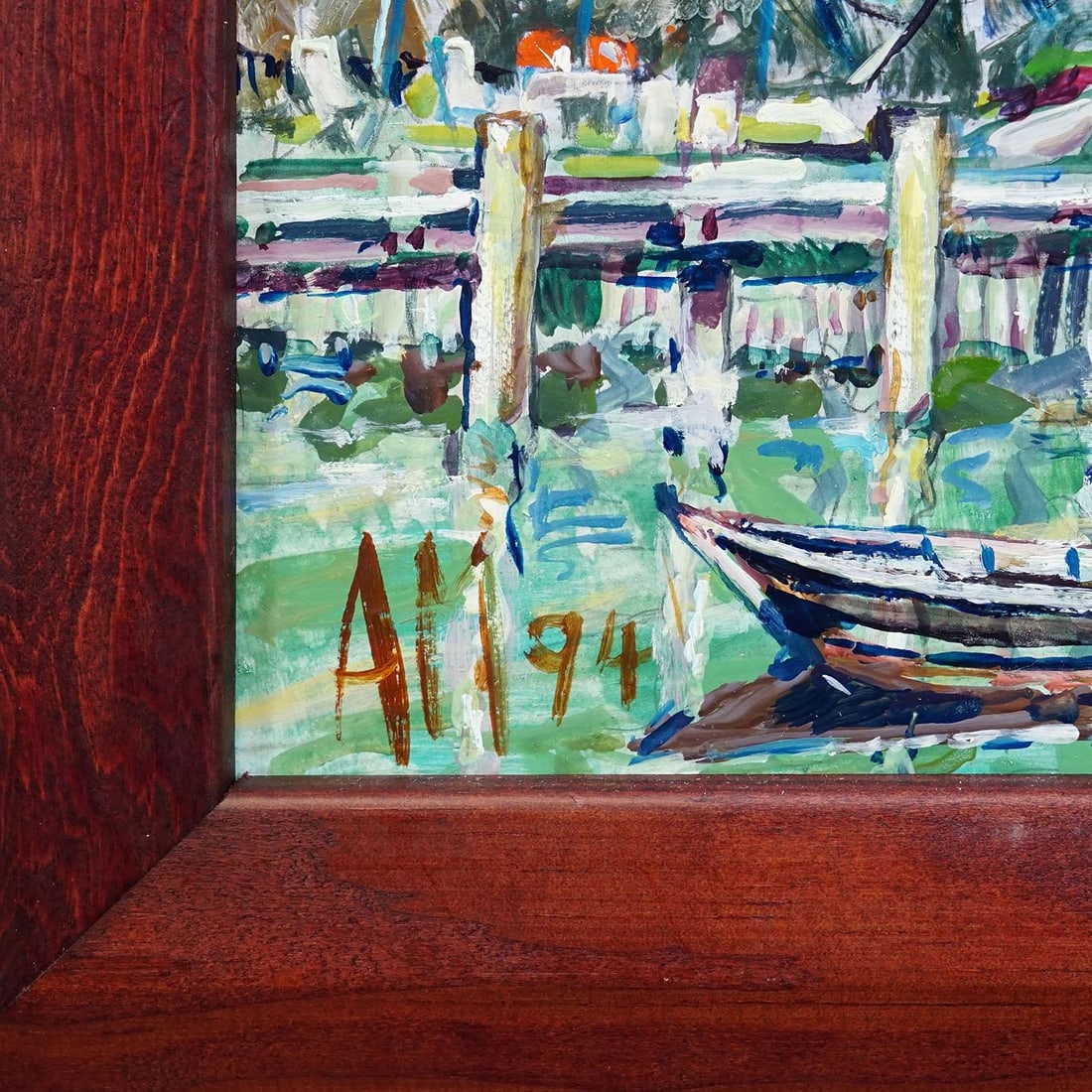 Oil Painting by Alexander Michael - Haeus'l Frauenchiemsee 1994 - 5